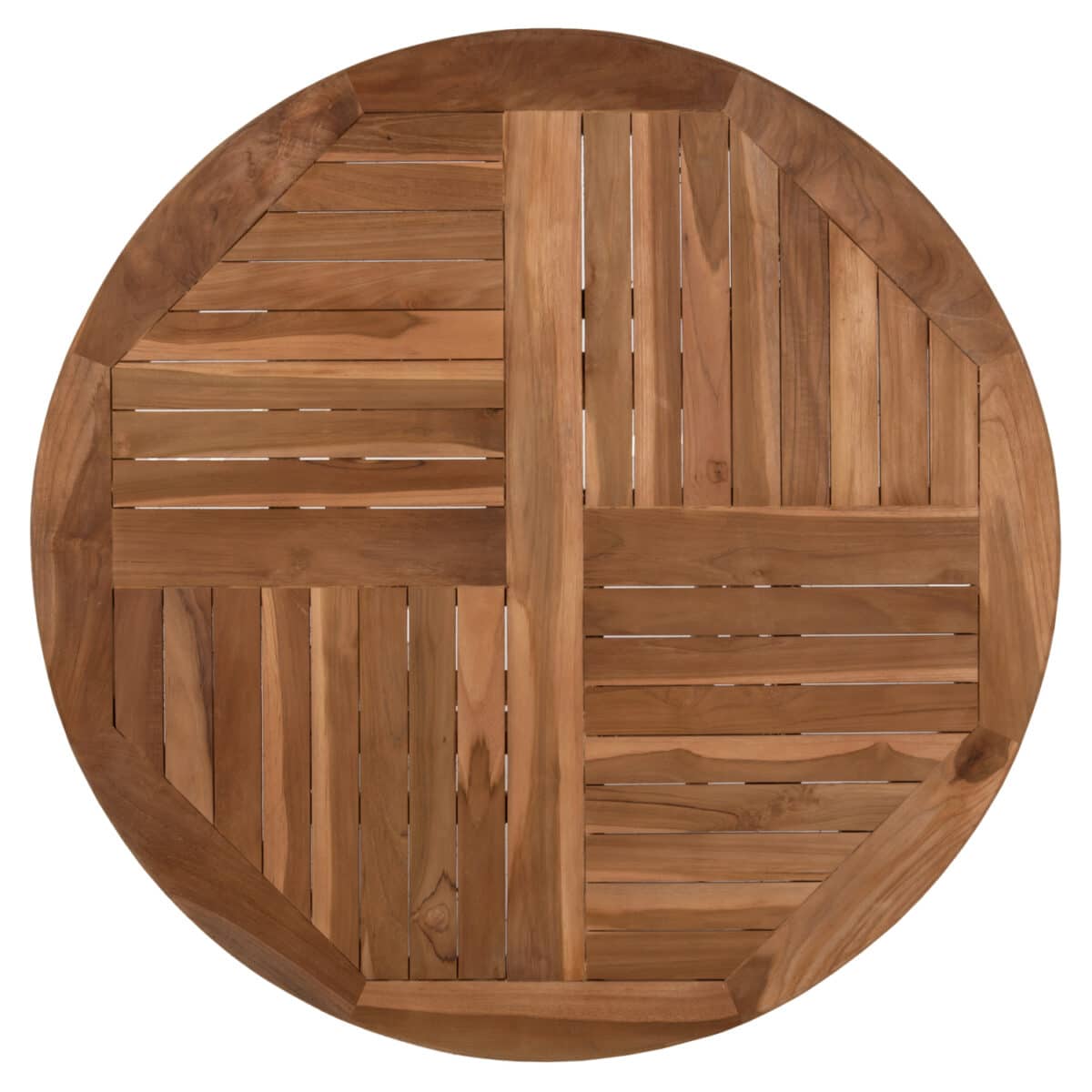 ΤΡΑΠΕΖΙ ΣΤΡΟΓΓΥΛΟ KENDALL ΠΤΥΣΣΟΜΕΝΟ HM9543 ΞΥΛΟ ΤΕΑΚ ΣΕ ΦΥΣΙΚΟ ΧΡΩΜΑ Φ106x73,5Y εκ. - Image 7