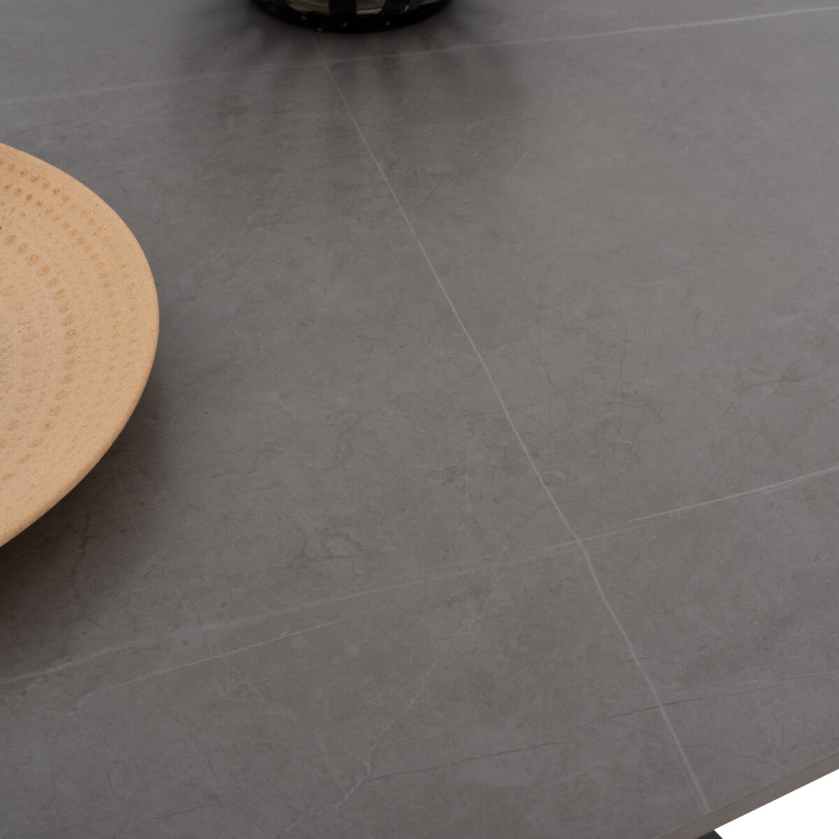 ΤΡΑΠΕΖΙ ΤΡΑΠΕΖΑΡΙΑΣ SYNTEC HM9308.03 SINTERED STONE ΓΚΡΙ ΜΕΤΑΛΛΙΚΑ ΠΟΔΙΑ 160x90x75Υεκ. - Image 7