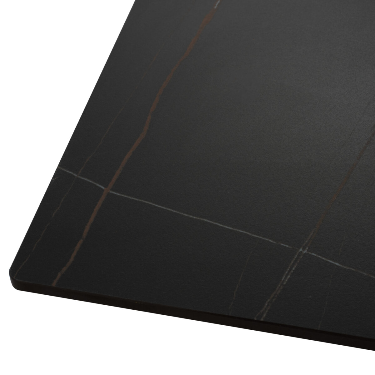 ΤΡΑΠΕΖΙ ΤΡΑΠΕΖΑΡΙΑΣ SYNTEC HM9308.01 SINTERED STONE ΜΑΥΡΟ ΜΕΤΑΛΛΙΚΑ ΠΟΔΙΑ 160x90x75Y εκ. - Image 5