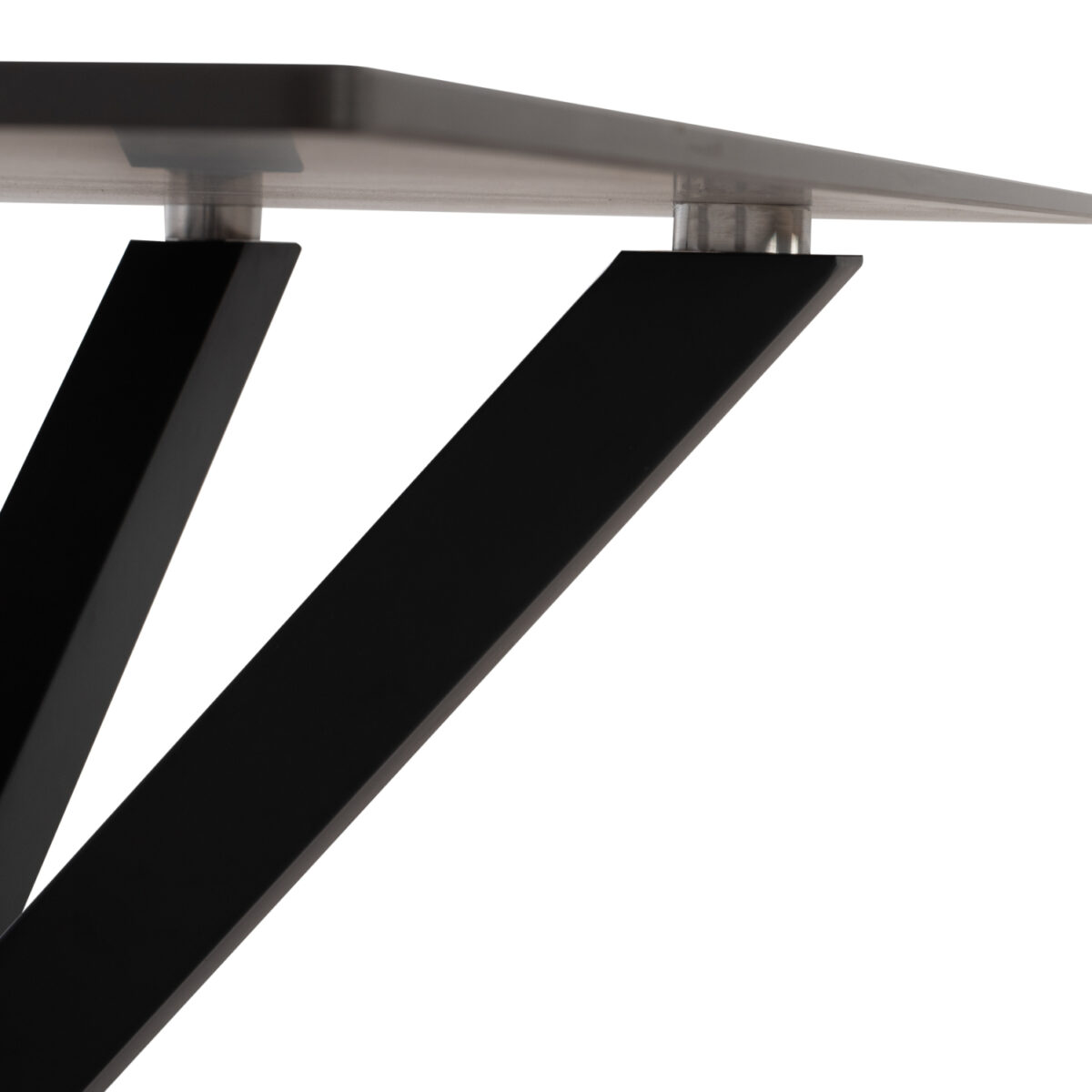 ΤΡΑΠΕΖΙ ΤΡΑΠΕΖΑΡΙΑΣ SYNTEC HM9308.01 SINTERED STONE ΜΑΥΡΟ ΜΕΤΑΛΛΙΚΑ ΠΟΔΙΑ 160x90x75Y εκ. - Image 8