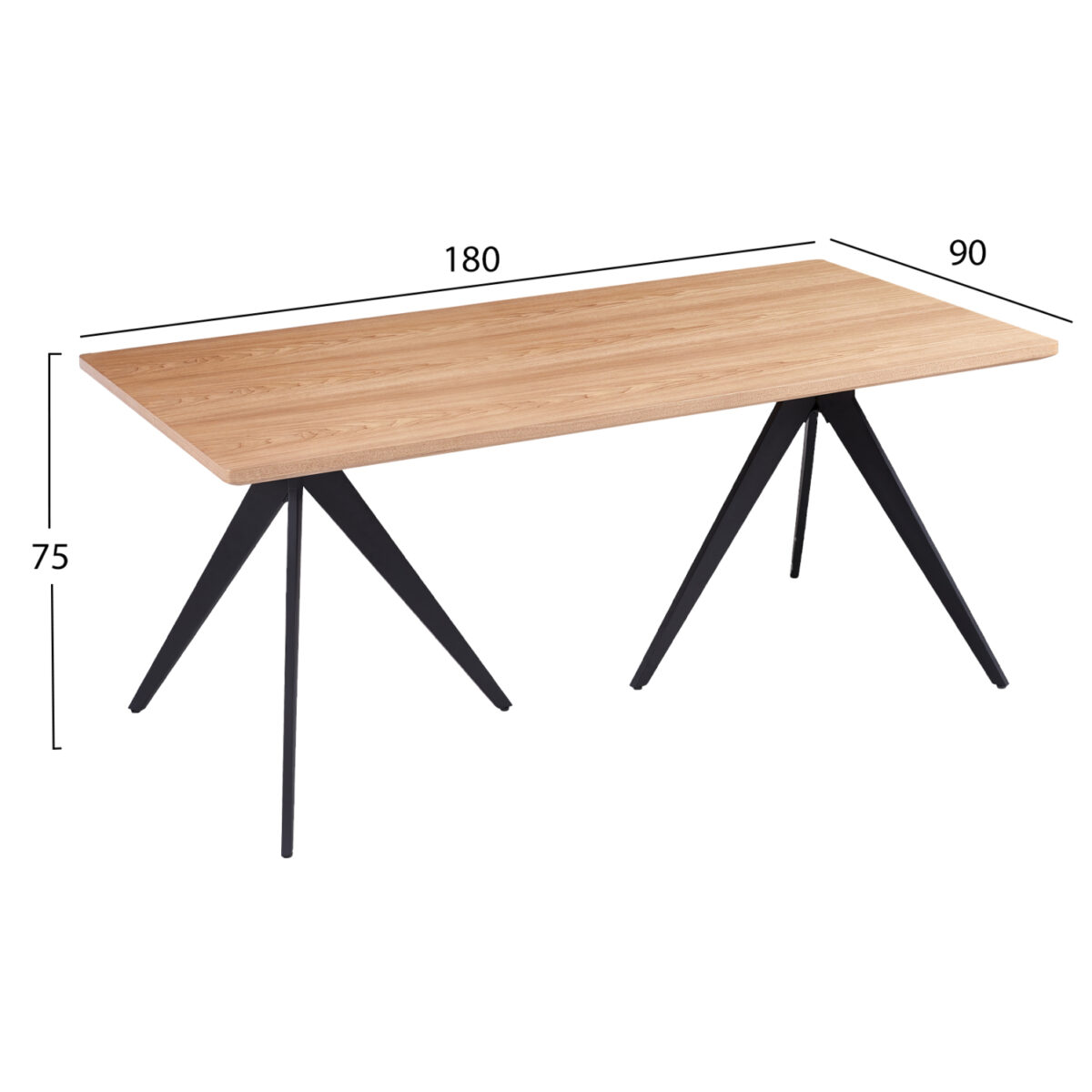 ΤΡΑΠΕΖΙ ΤΡΑΠΕΖΑΡΙΑΣ GRIPPEN HM9451.03 ΜΕ ΚΑΠΛΑΜΑ ΦΡΑΞΟΥ ΣΕ ΦΥΣΙΚΟ&ΣΤΥΛ ΡΟΥΣΤΙΚ 180x90x75Υεκ. - Image 2