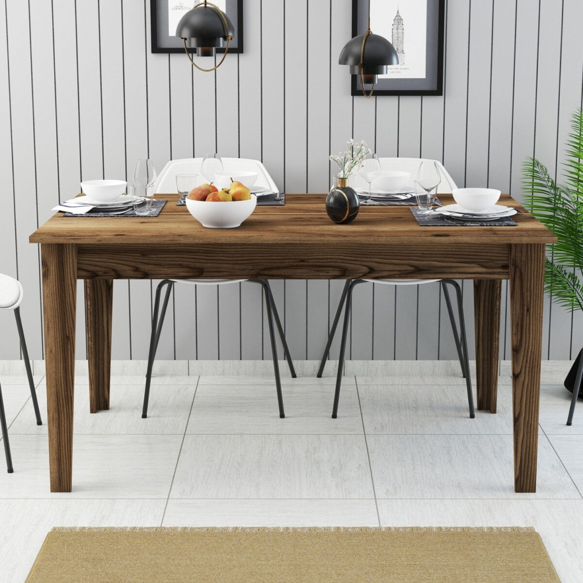 trapezi-trapezarias-fb9950704-melamini-k-3 ΤΡΑΠΕΖΙ ΤΡΑΠΕΖΑΡΙΑΣ STANDARD HM9507.04 ΜΕΛΑΜΙΝΗ ΚΑΡΥΔΙ ME ΑΠΟΘHK.ΧΩΡΟ 145x88x75Yεκ. - Image 4