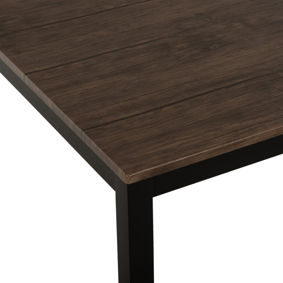 trapezi-trapezarias-fb99532-mdf-karydi-m-3 ΤΡΑΠΕΖΙ ΤΡΑΠΕΖΑΡΙΑΣ GOOSE HM9532 MDF ΚΑΡΥΔΙ-ΜΑΥΡΟ ΜΕΤΑΛΛΟ 120X80Χ75Yεκ. - Image 4