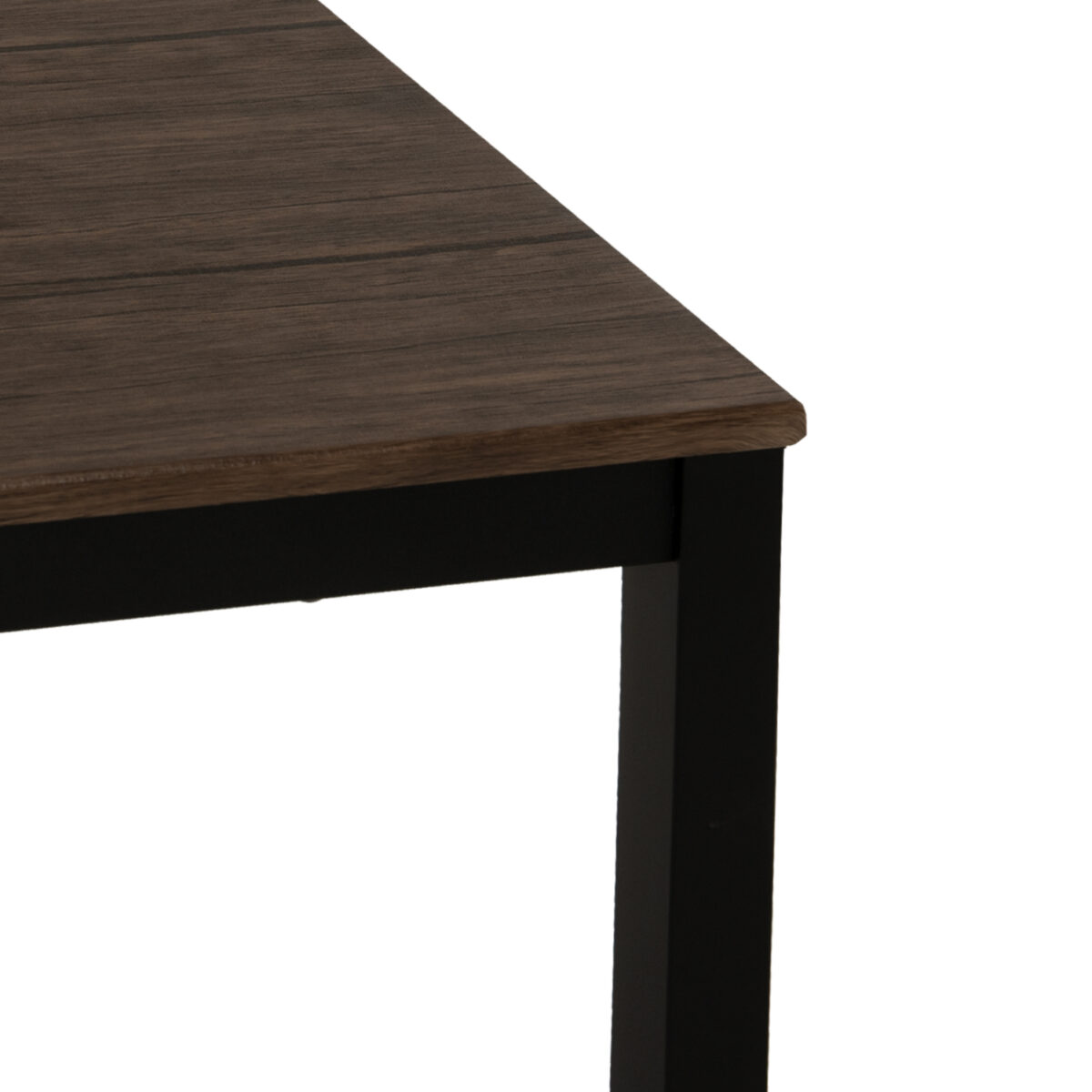 trapezi-trapezarias-fb99532-mdf-karydi-m-4 ΤΡΑΠΕΖΙ ΤΡΑΠΕΖΑΡΙΑΣ GOOSE HM9532 MDF ΚΑΡΥΔΙ-ΜΑΥΡΟ ΜΕΤΑΛΛΟ 120X80Χ75Yεκ. - Image 5