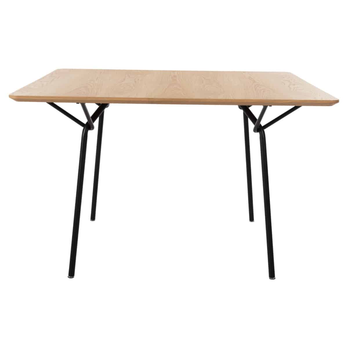 trapezi-trapezarias-fb9961401-mdf-me-kap-2 ΤΡΑΠΕΖΙ ΤΡΑΠΕΖΑΡΙΑΣ TRENK HM9614.01 MDF ΜΕ ΚΑΠΛΑΜΑ ΔΡΥΟΣ ΦΥΣΙΚΟ-ΜΑΥΡΟ ΜΕΤΑΛΛΟ 120x120x75Υεκ. - Image 3