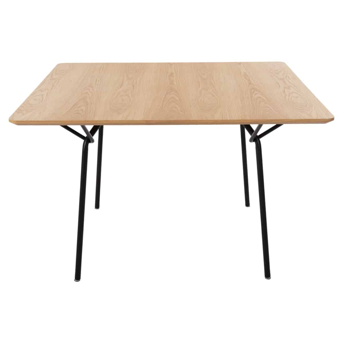 trapezi-trapezarias-fb9961401-mdf-me-kap-3 ΤΡΑΠΕΖΙ ΤΡΑΠΕΖΑΡΙΑΣ TRENK HM9614.01 MDF ΜΕ ΚΑΠΛΑΜΑ ΔΡΥΟΣ ΦΥΣΙΚΟ-ΜΑΥΡΟ ΜΕΤΑΛΛΟ 120x120x75Υεκ. - Image 4