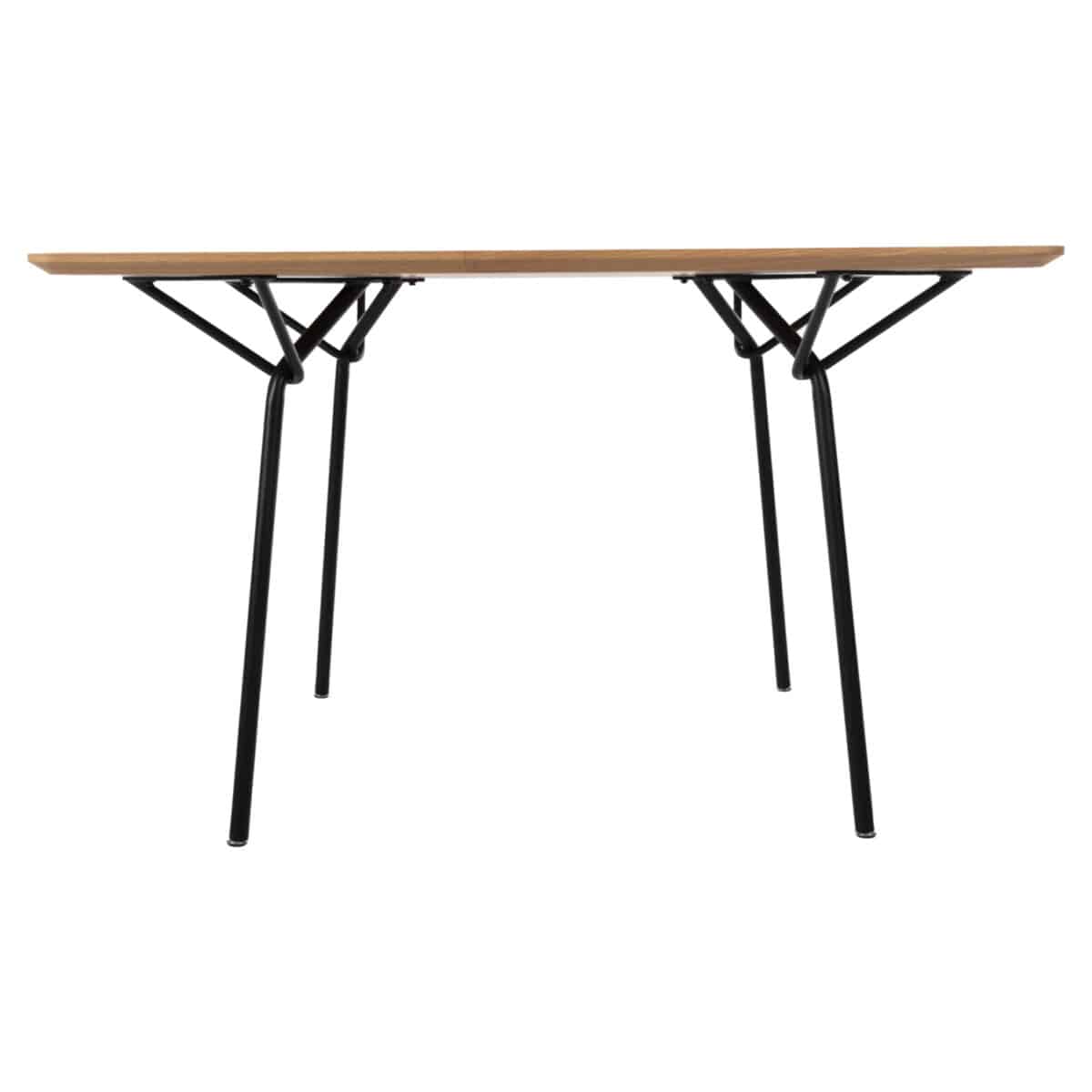 trapezi-trapezarias-fb9961401-mdf-me-kap-4 ΤΡΑΠΕΖΙ ΤΡΑΠΕΖΑΡΙΑΣ TRENK HM9614.01 MDF ΜΕ ΚΑΠΛΑΜΑ ΔΡΥΟΣ ΦΥΣΙΚΟ-ΜΑΥΡΟ ΜΕΤΑΛΛΟ 120x120x75Υεκ. - Image 5