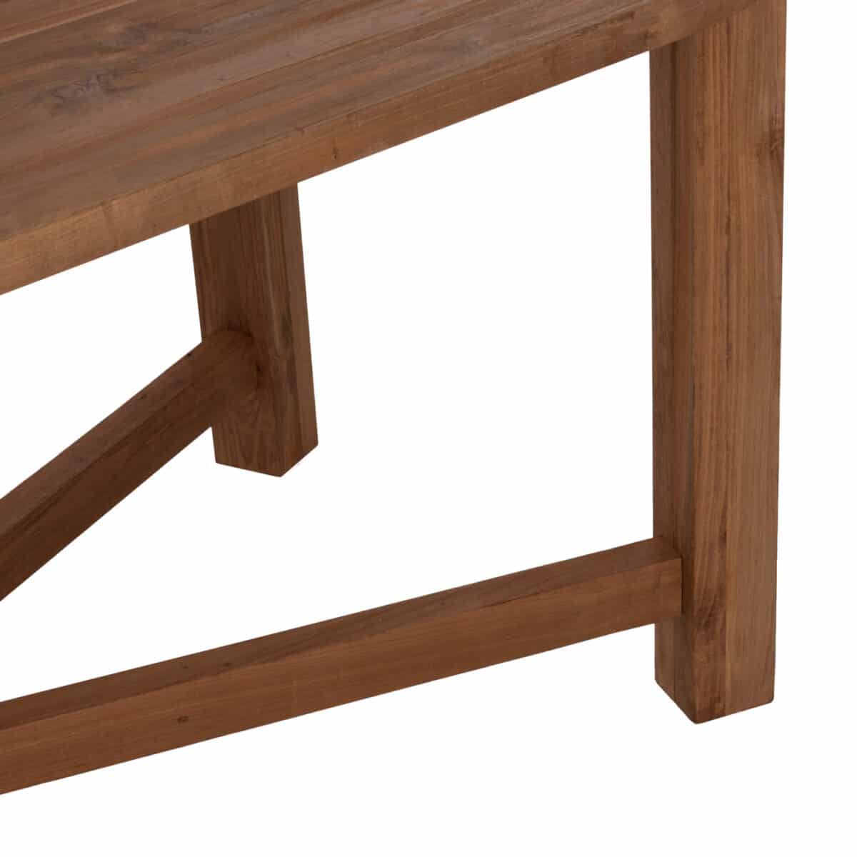 ΤΡΑΠΕΖΙ ΤΡΑΠΕΖΑΡΙΑΣ KUTAI HM9639 ΜΑΣΙΦ ΑΝΑΚΥΚΛΩΜΕΝΟ ΞΥΛΟ ΤΕΑΚ ΦΥΣΙΚΟ 220x100x75Υ εκ. - Image 6