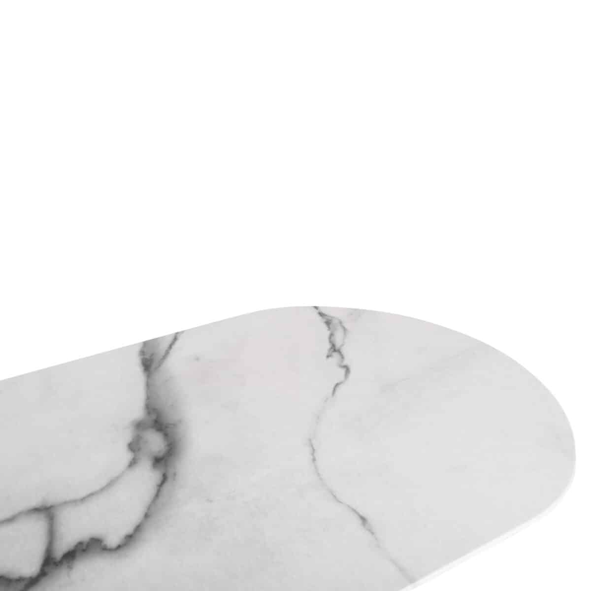 ΤΡΑΠΕΖΙ ΤΡΑΠΕΖΑΡΙΑΣ PRENTIS HM9770.01 12mmΚΕΡΑΜΙΚΟ ΛΕΥΚΟ ΜΑΡΜΑΡΟ-ΛΕΥΚΟ ΜΕΤΑΛΛΟ - Image 7