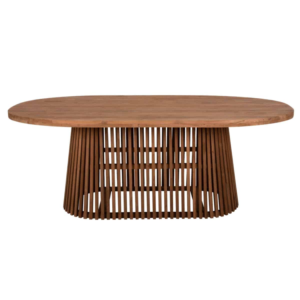 ΤΡΑΠΕΖΙ ΤΡΑΠΕΖΑΡΙΑΣ REMIK HM9835 RECYCLED ΤΕΑΚ ΣΕ ΦΥΣΙΚΟ 100x200x75,5Yεκ. TOP 4εκ. - Image 3