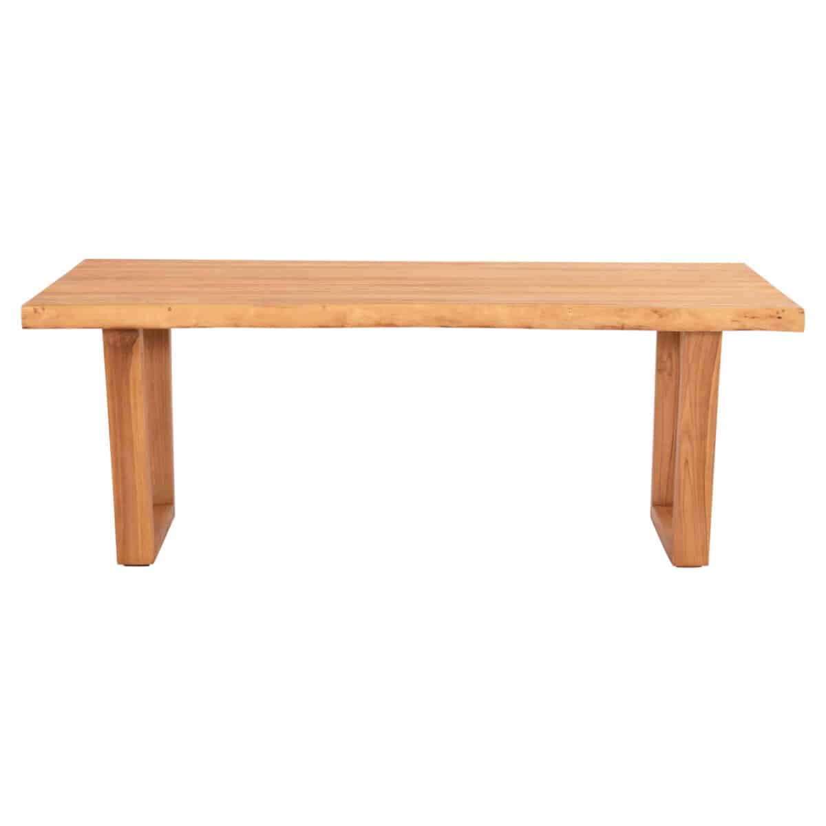 trapezi-trapezarias-fb9993301-masif-xylo-2 ΤΡΑΠΕΖΙ ΤΡΑΠΕΖΑΡΙΑΣ LEOPOLD HM9933.01 ΜΑΣΙΦ ΞΥΛΟ ΤΕΑΚ-ΧΡΩΜΑ ΦΥΣΙΚΟ 200.5x107x76Yεκ - Image 3