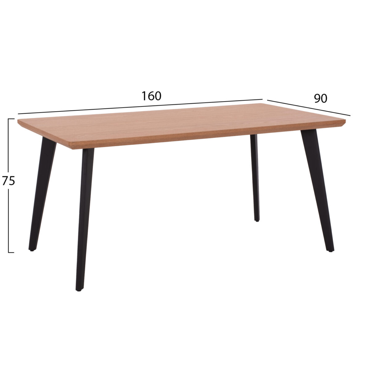 trapezi-trapezarias-me-kaplama-apo-xylo-1 ΤΡΑΠΕΖΙ ΤΡΑΠΕΖΑΡΙΑΣ VALEN HM9301.01 ME ΚΑΠΛΑΜΑ ΑΠΟ ΞΥΛΟ ΔΡΥΟΣ ΣΤΥΛ ΡΟΥΣΤΙΚ 40mm ΠΑΧΟΣ 160x90x75Yεκ. - Image 2