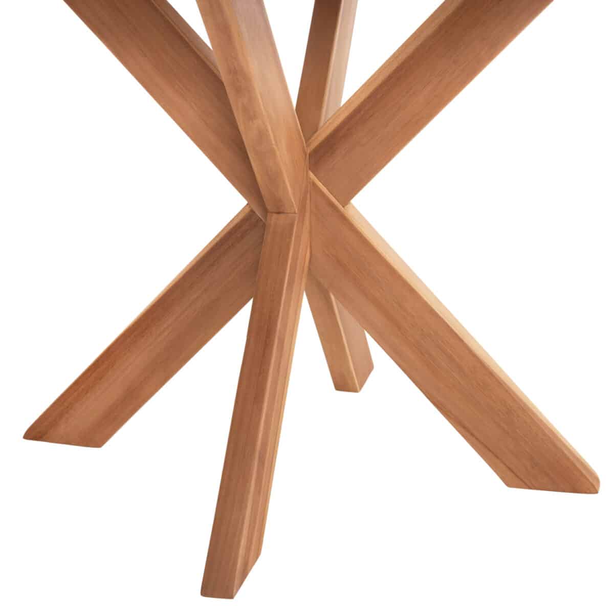 trapezi-trapezarias-stroggylo-fb99868-te-6 ΤΡΑΠΕΖΙ ΤΡΑΠΕΖΑΡΙΑΣ ΣΤΡΟΓΓΥΛΟ EXCESS HM9868 ΤΕΑΚ ΞΥΛΟ-ΦΥΣΙΚΟ ΜΑΤ Φ130x75Υεκ. - Image 7