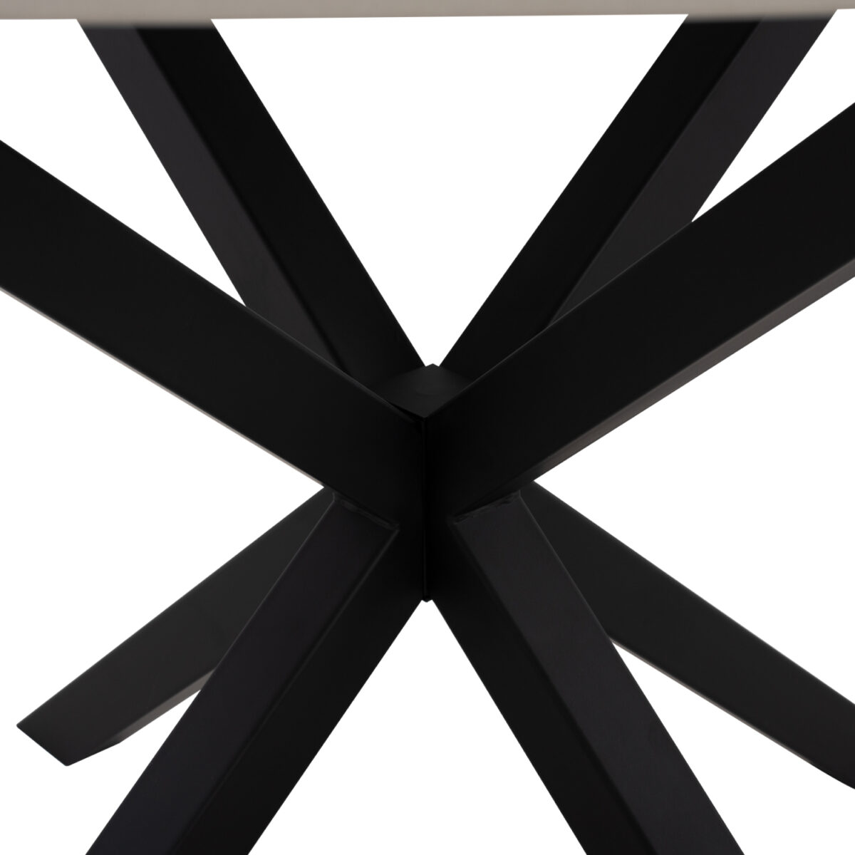 ΤΡΑΠΕΖΙ ΤΡΑΠΕΖΑΡΙΑΣ ΣΤΡΟΓΓΥΛΟ SYNTEC HM9309.02 SINTERED STONE ΛΕΥΚΟ ΜΕΤΑΛ.ΠΟΔΙΑ Φ115x75Y εκ. - Image 5