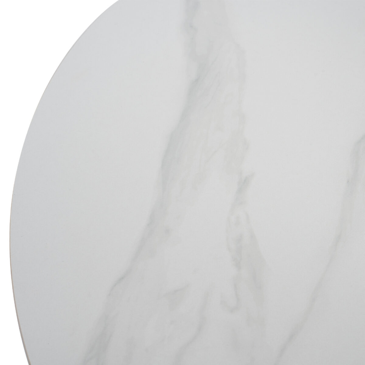 ΤΡΑΠΕΖΙ ΤΡΑΠΕΖΑΡΙΑΣ ΣΤΡΟΓΓΥΛΟ SYNTEC HM9309.02 SINTERED STONE ΛΕΥΚΟ ΜΕΤΑΛ.ΠΟΔΙΑ Φ115x75Y εκ. - Image 8