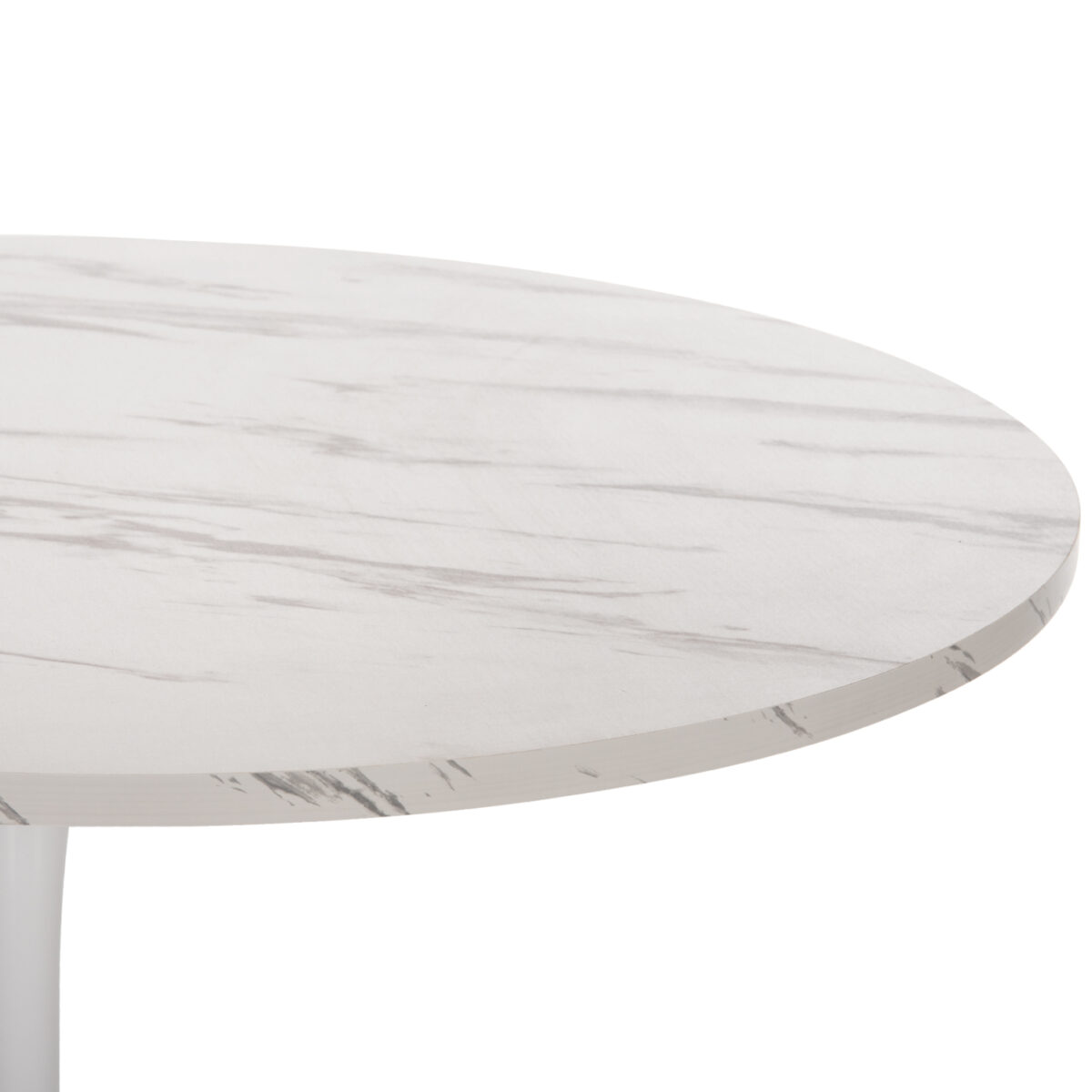 ΤΡΑΠΕΖΙ ΤΡΑΠΕΖΑΡΙΑΣ ROLLO HM9422.01 ΣΤΡΟΓΓΥΛΟ WHITE MARBLE Φ120x74Yεκ. - Image 4