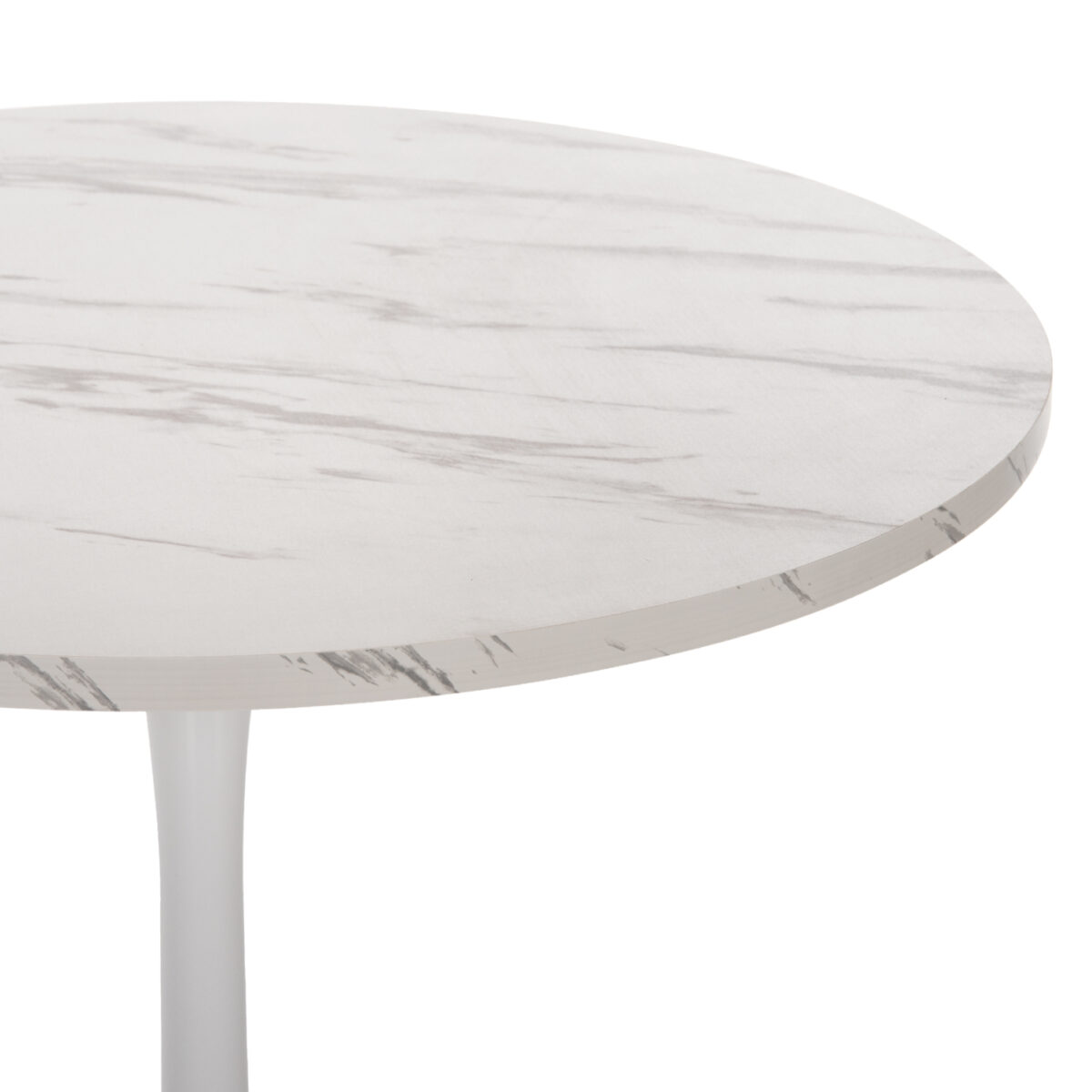 ΤΡΑΠΕΖΙ ΤΡΑΠΕΖΑΡΙΑΣ ROLLO HM9421.01 ΣΤΡΟΓΓΥΛΟ WHITE MARBLE Φ90x74Y εκ. - Image 4