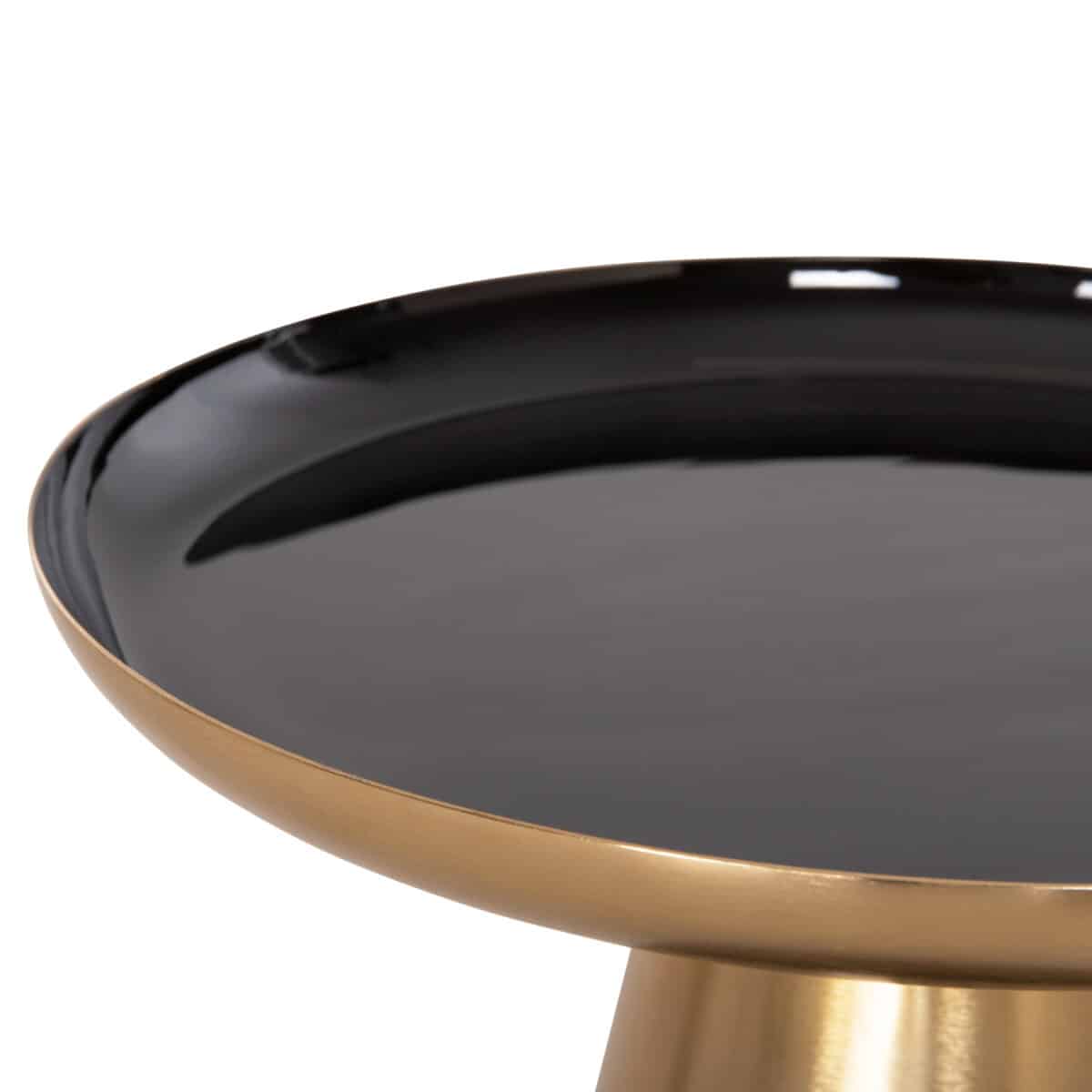 ΤΡΑΠΕΖΙA ΣΑΛΟΝΙΟΥ 2ΤΜΧ OLUF HM9922 ΜΕΤΑΛΛΟ ΕΜΑΓΙΕ-GLOSSY ΜΑΥΡΟ-ΜΑΤ ΧΡΥΣΟ Φ50 & Φ41 εκ. - Image 6