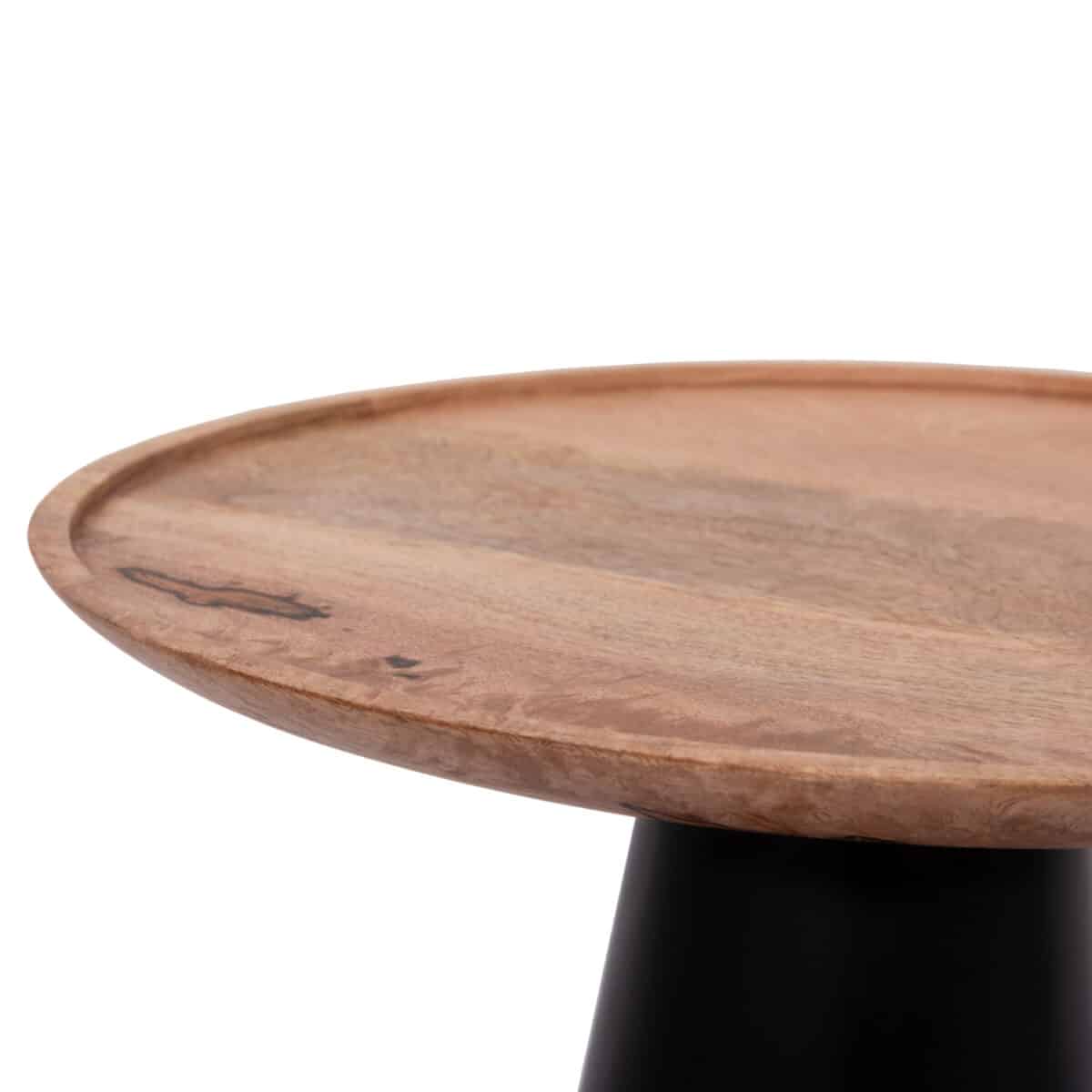 ΤΡΑΠΕΖΙA ΣΑΛΟΝΙΟΥ 2ΤΜΧ RIFF HM9997 ΞΥΛΟ MANGO-ΜΕΤΑΛΛΙΚΕΣ ΒΑΣΕΙΣ Φ60 & Φ40 εκ. - Image 7