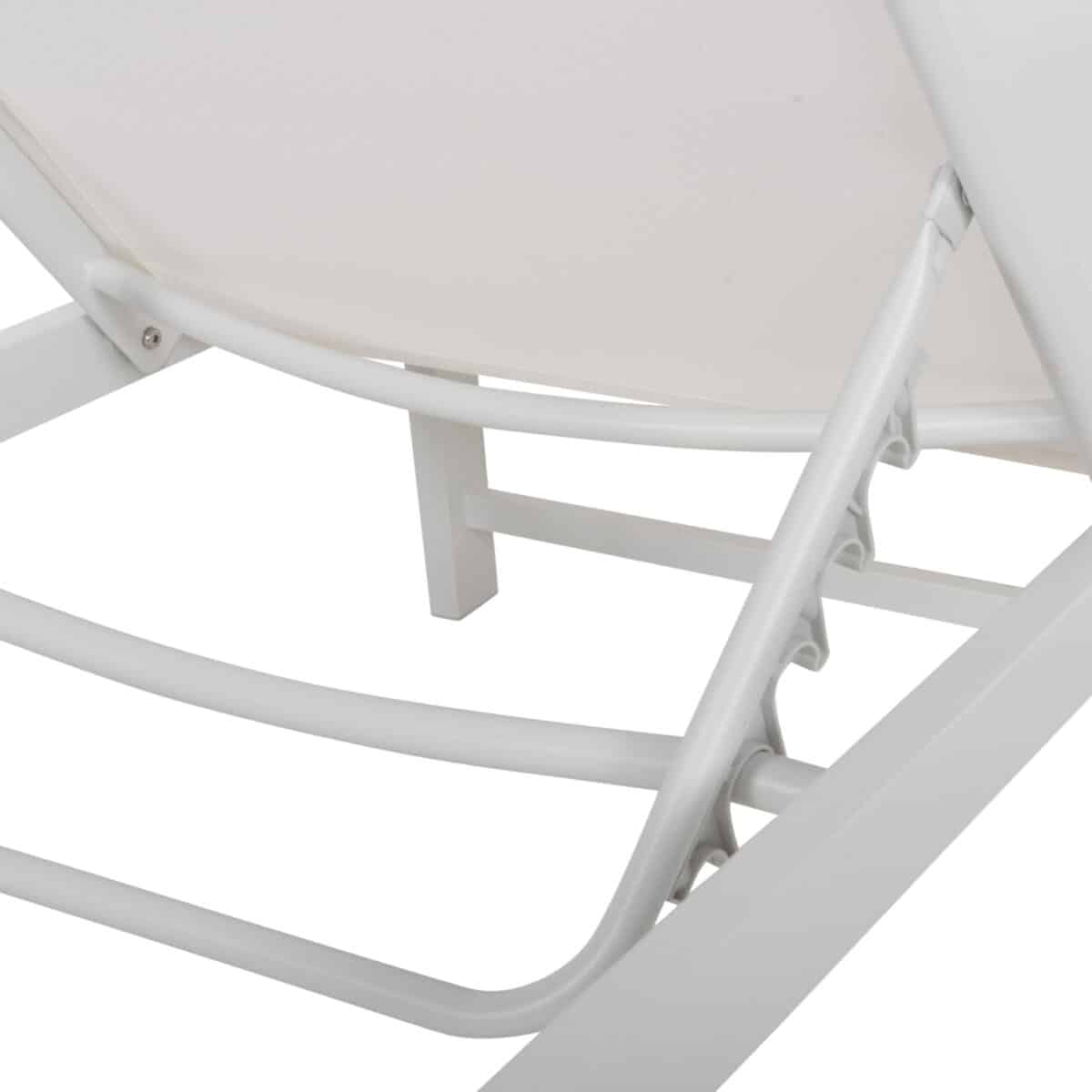 ΞΑΠΛΩΣΤΡΑ ΑΛΟΥΜΙΝΙΟΥ THATCHER HM5983.01 ΛΕΥΚΟΣ ΣΚΕΛΕΤΟΣ & TEXTILENE 196,5x64,5x92Υεκ - Image 6