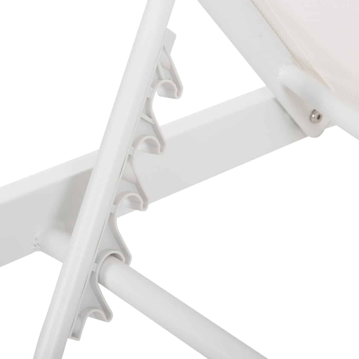 ΞΑΠΛΩΣΤΡΑ ΑΛΟΥΜΙΝΙΟΥ THATCHER HM5983.01 ΛΕΥΚΟΣ ΣΚΕΛΕΤΟΣ & TEXTILENE 196,5x64,5x92Υεκ - Image 7