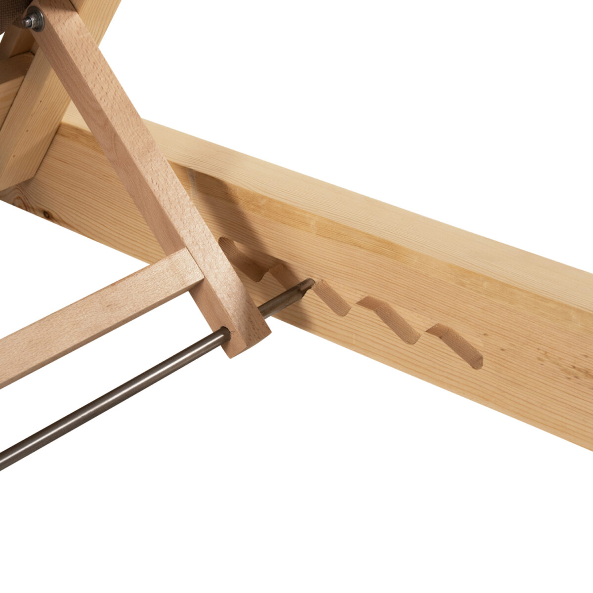 ΞΑΠΛΩΣΤΡΑ IKARIA ΜΕ ΠΟΔΙ HM10623.04 ΠΕΥΚΟ ΣΕ ΦΥΣΙΚΟ-ΜΟΚΑ TEXTILEΝΕ-ΜΑΞΙΛΑΡΙ 20εκ. - Image 8