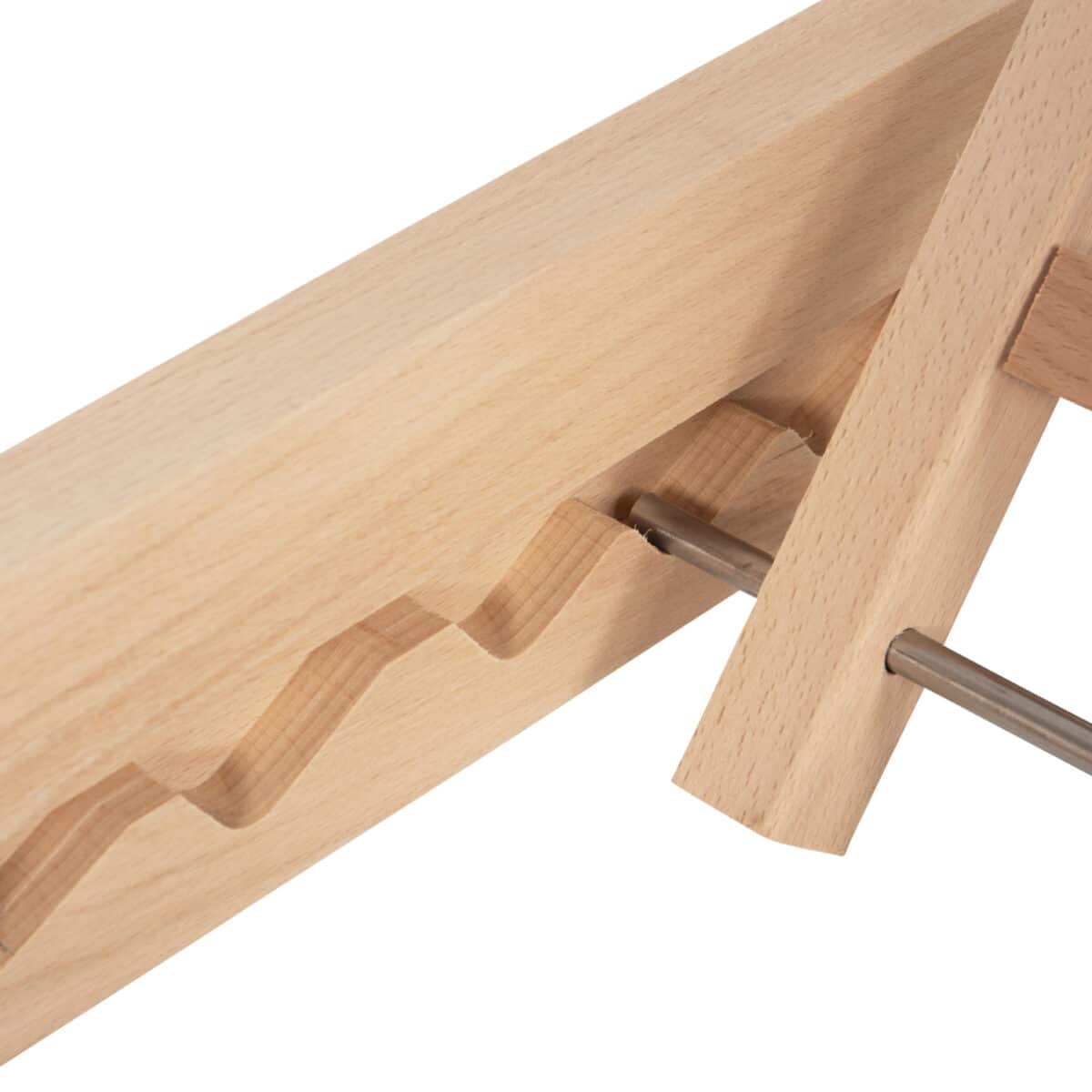 ΞΑΠΛΩΣΤΡΑ MILOS HM10650.02 ΞΥΛΟ ΟΞΙΑΣ ΣΕ ΦΥΣΙΚΟ-ΓΚΡΙ TEXTILENE 204x65x31,5-92,5Υεκ. - Image 8