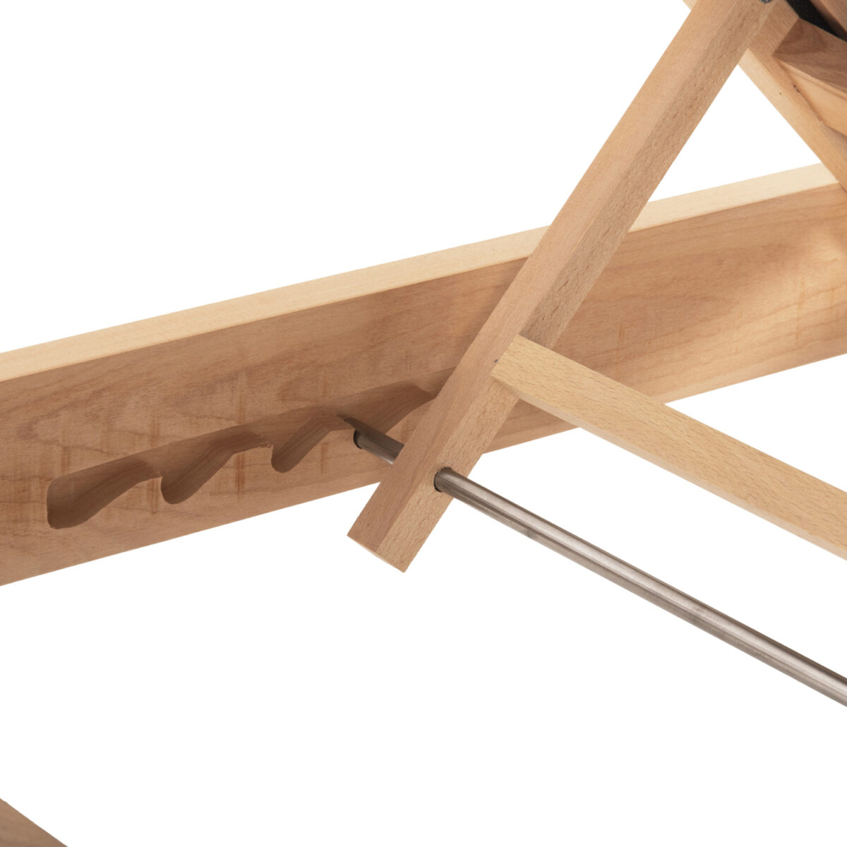 ΞΑΠΛΩΣΤΡΑ MILOS HM10650.03 ΞΥΛΟ ΟΞΙΑΣ ΣΕ ΦΥΣΙΚΟ-ΜΑΥΡΟ TEXTILENE 204x65x31,5-92,5Υ εκ. - Image 9