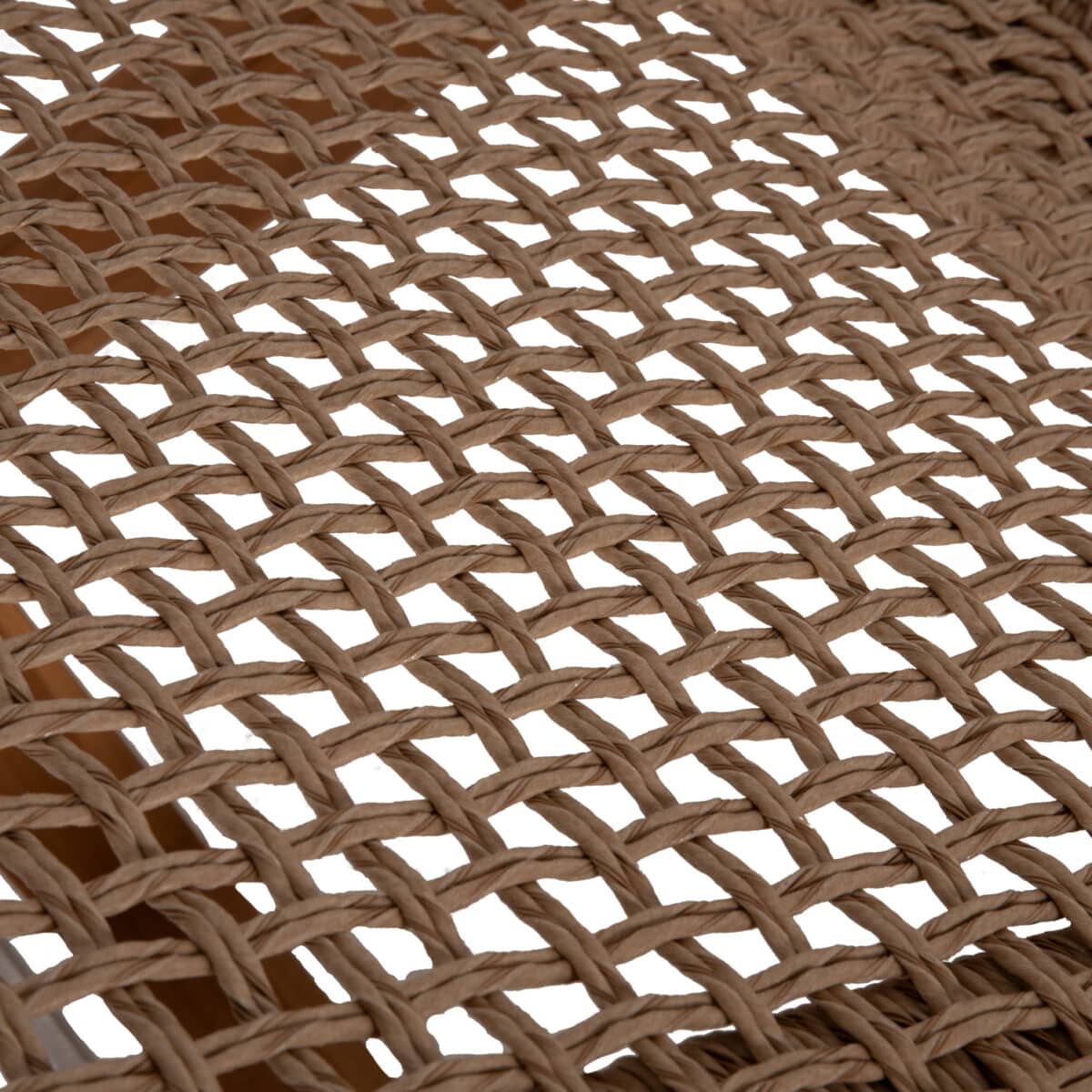 ΞΑΠΛΩΣΤΡΑ PATRON HM5993 TEAK ΞΥΛΟ ΚΑΙ ΣΧΟΙΝΙ VIRO ΣΕ ΠΛΕΞΗ WICKER 191x65x86Yεκ. - Image 9