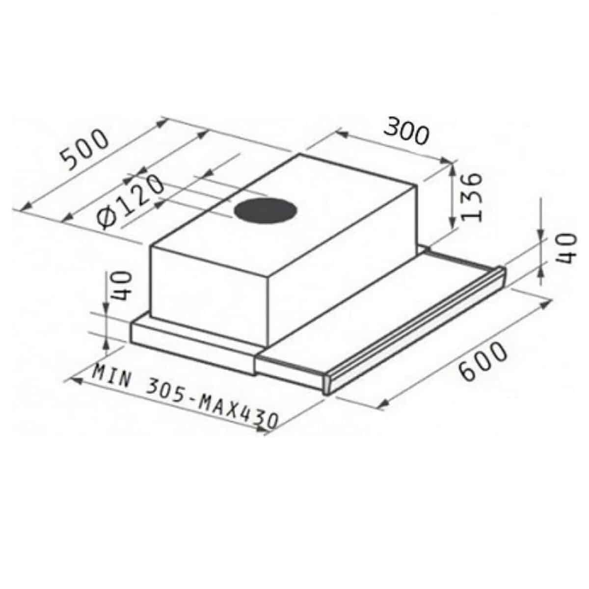 ΑΠΟΡΡΟΦΗΤΗΡΑΣ ΣΥΡΟΜΕΝΟΣ MAIDTEC BY PYRAMIS 60EK ΙΝΟΧ 7012ΜΤ (065006902) - Image 3