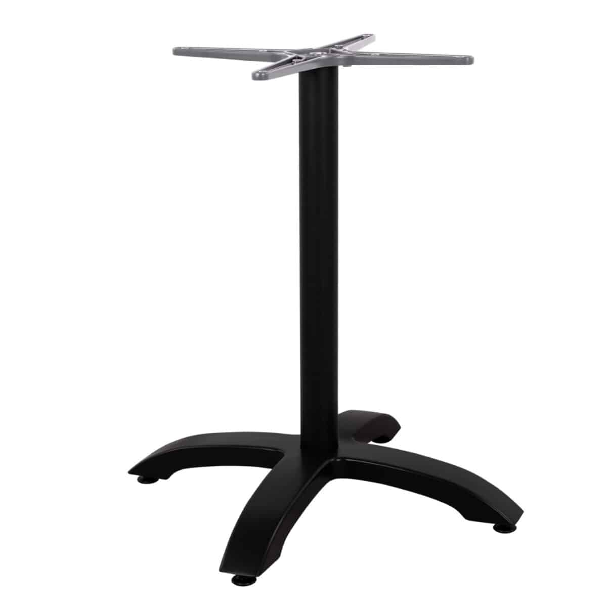 ΒΑΣΗ ΑΛΟΥΜΙΝΙΟΥ HM460.01 ΜΑΥΡΟ ΜΑΤ 66Χ66Χ72Υεκ. ΜΕ ΣΤΑΥΡΟ 48Χ48εκ.