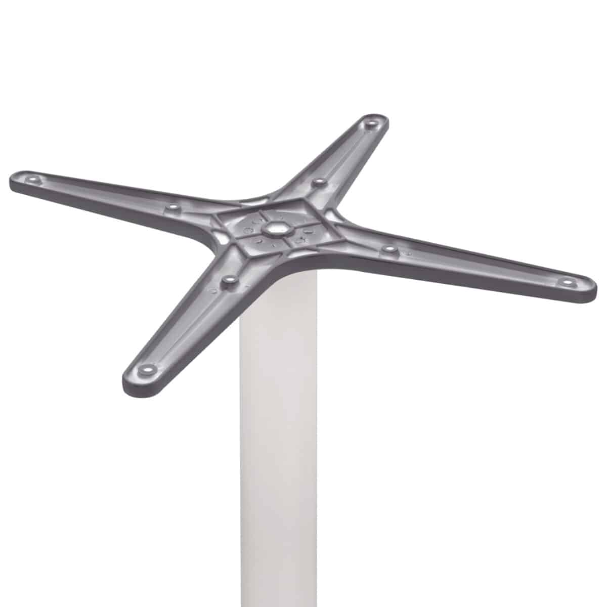 ΒΑΣΗ ΑΛΟΥΜΙΝΙΟΥ HM460.02 ΛΕΥΚΗ ΜΑΤ 66Χ66Χ72Υεκ. ΜΕ ΣΤΑΥΡΟ 48Χ48εκ. - Image 4