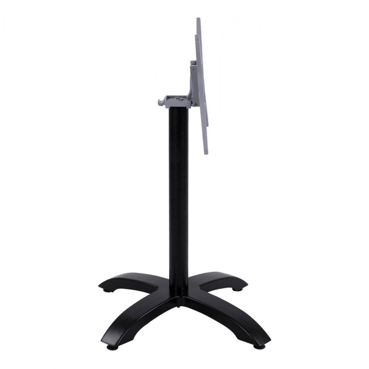 ΒΑΣΗ ΑΛΟΥΜΙΝΙΟΥ ΠΤΥΣΣΟΜΕΝΗ HM469.01 ΜΑΥΡΟ ΜΑΤ 66Χ66Χ72Υεκ. ΜΕ ΣΤΑΥΡΟ 48Χ48εκ. - Image 4