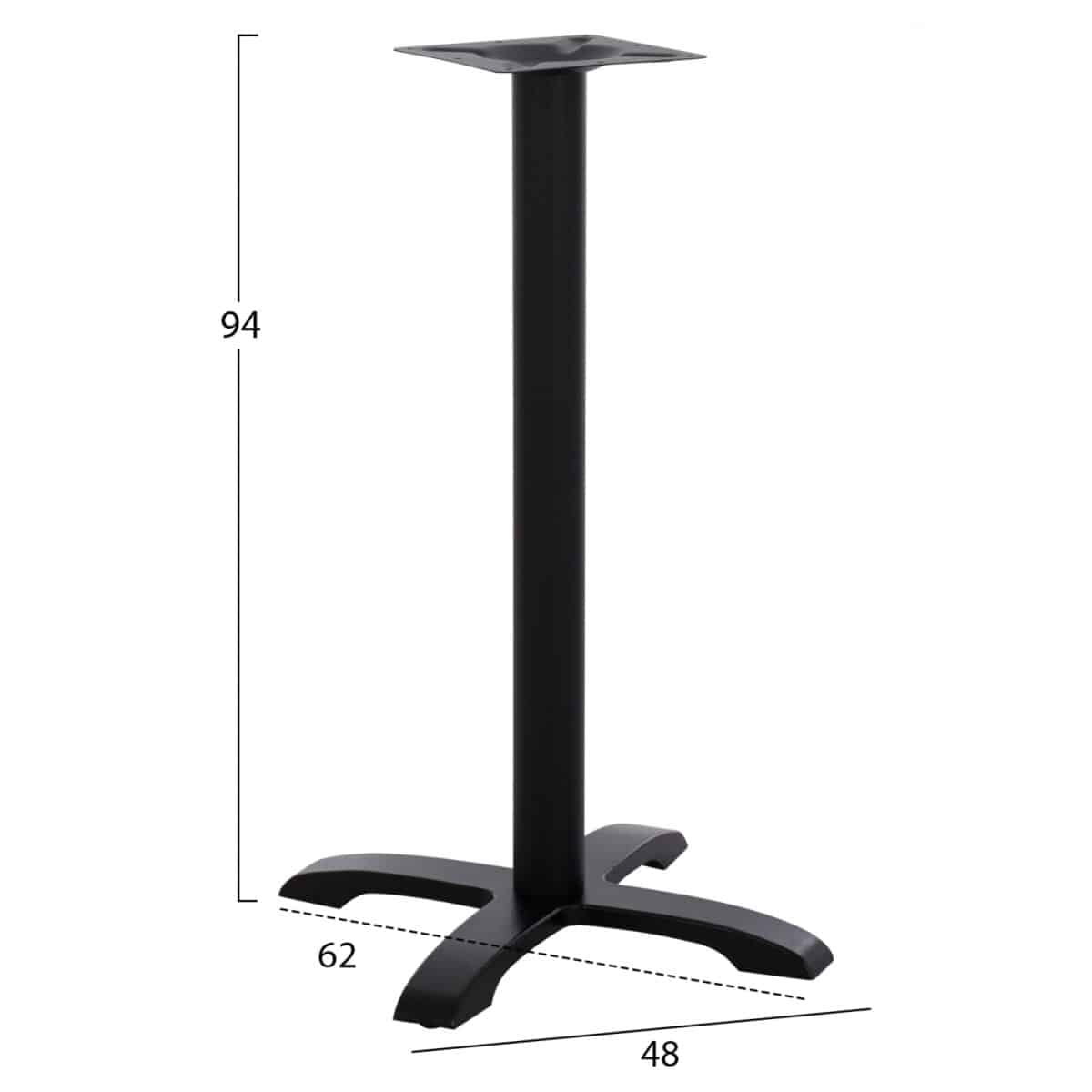 ΒΑΣΗ ΜΠΑΡ ΜΑΝΤΕΜΙ ΜΕΣΣΑΙΟΥ ΥΨΟΥΣ ΜΑΥΡΗ ΜΑΤ HM473 62Χ62X94Υεκ. - Image 2