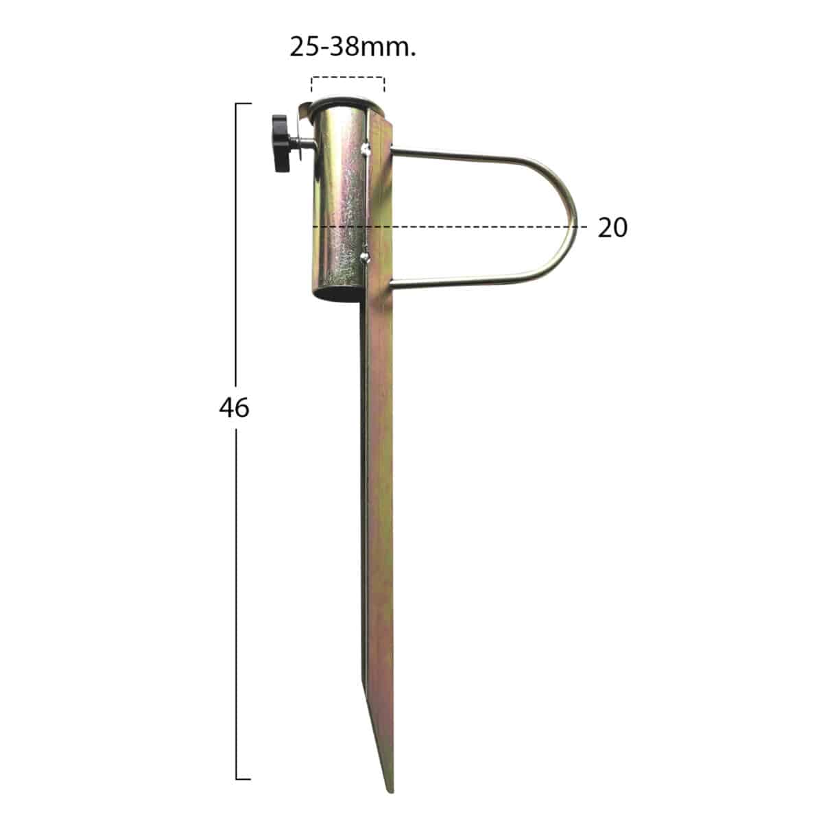 ΒΑΣΗ ΟΜΠΡΕΛΑΣ ΜΕΤΑΛΛΙΚΗ Φ42 ΦΥΤΕΥΤΗ ΑΠΟ ΑΤΣΑΛΙ HM6027 - Image 2