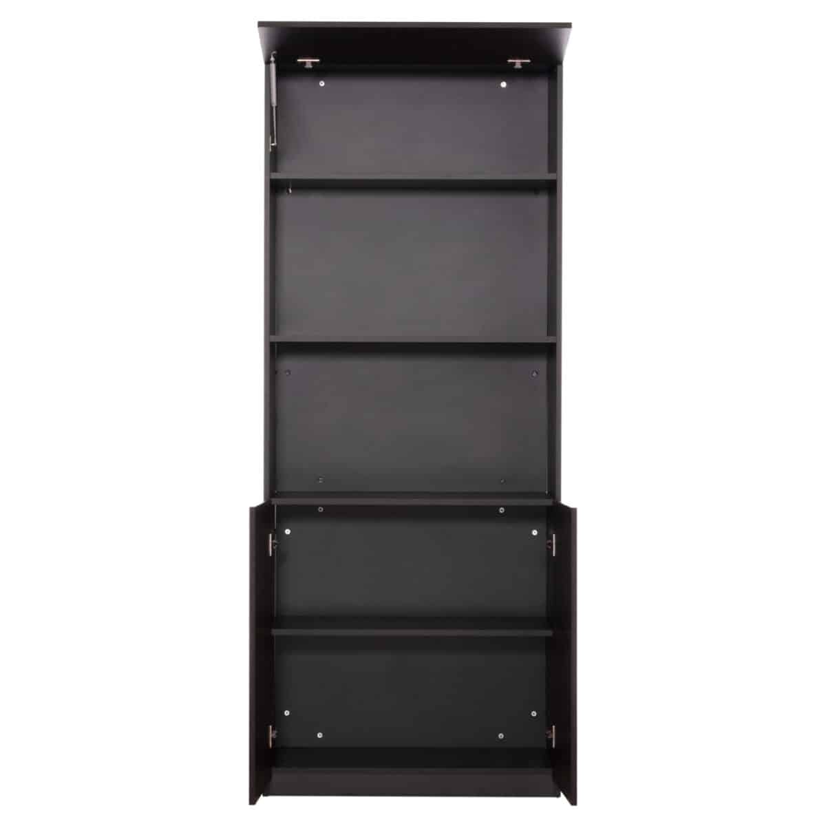 ΒΙΒΛΙΟΘΗΚΗ ΓΡΑΦΕΙΟΥ ΕΠΑΓΓΕΛΜΑΤΙΚΗ ROSEWOOD HM2089 ΜΕΛΑΜΙΝΗ ΓΚΡΙ-WENGE 80Χ40Χ200Υεκ. - Image 7