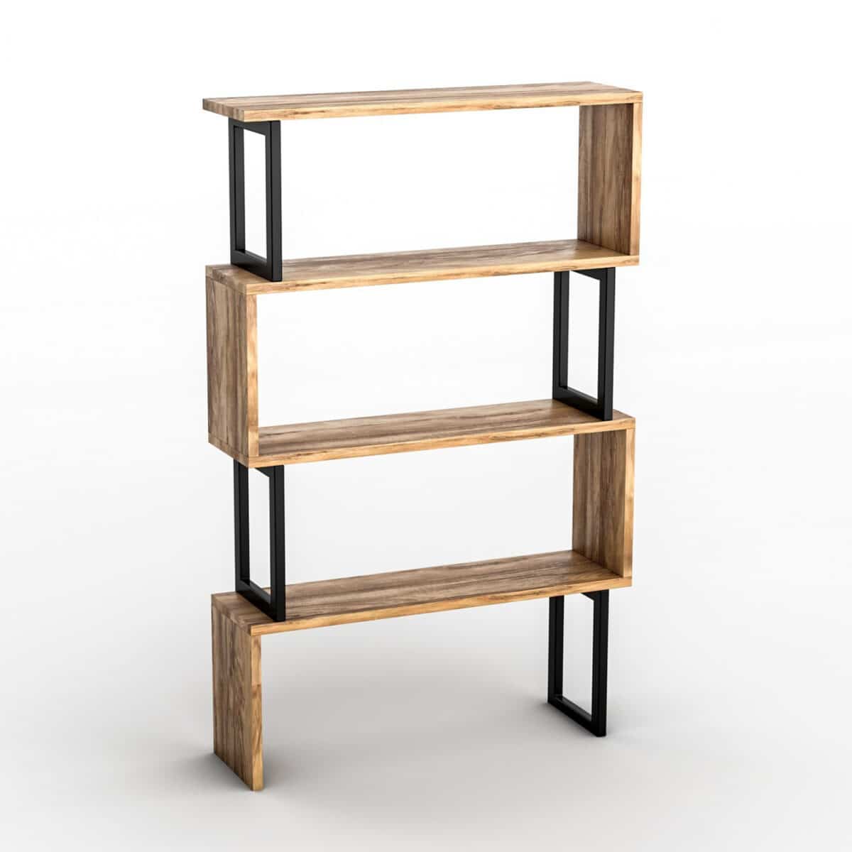 ΒΙΒΛΙΟΘΗΚΗ INGRID ΚΑΡΥΔΙ ΜΕ ΜΑΥΡΟ ΣΚΕΛΕΤΟ HM8867.01 80x22x128 εκ. - Image 4