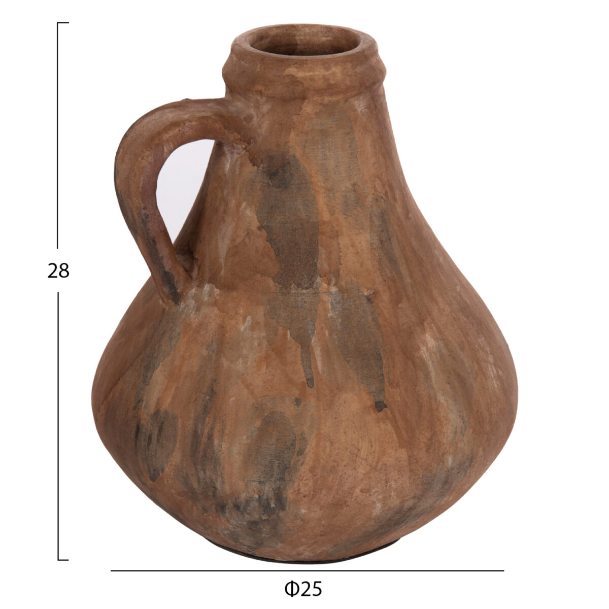 ΔΙΑΚΟΣΜΗΤΙΚΟ ΒΑΖΟ VERMO HM4399 ΤΕΡΑΚΟΤΑ ΣΕ ΠΑΛΑΙΩΜΕΝΟ ΚΑΦΕ Φ25x28Υεκ. - Image 2