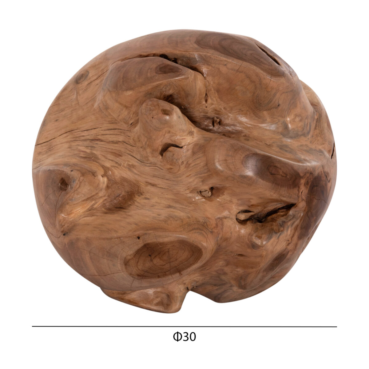 ΔΙΑΚΟΣΜΗΤΙΚΟ ΔΑΠΕΔΟΥ CLEMOR (S) HM18300 ΑΚΑΝΟΝΙΣΤΗ ΣΦΑΙΡΑ-ΞΥΛΟ ΤΕΑΚ--ΦΥΣΙΚΟ Φ30εκ. - Image 2