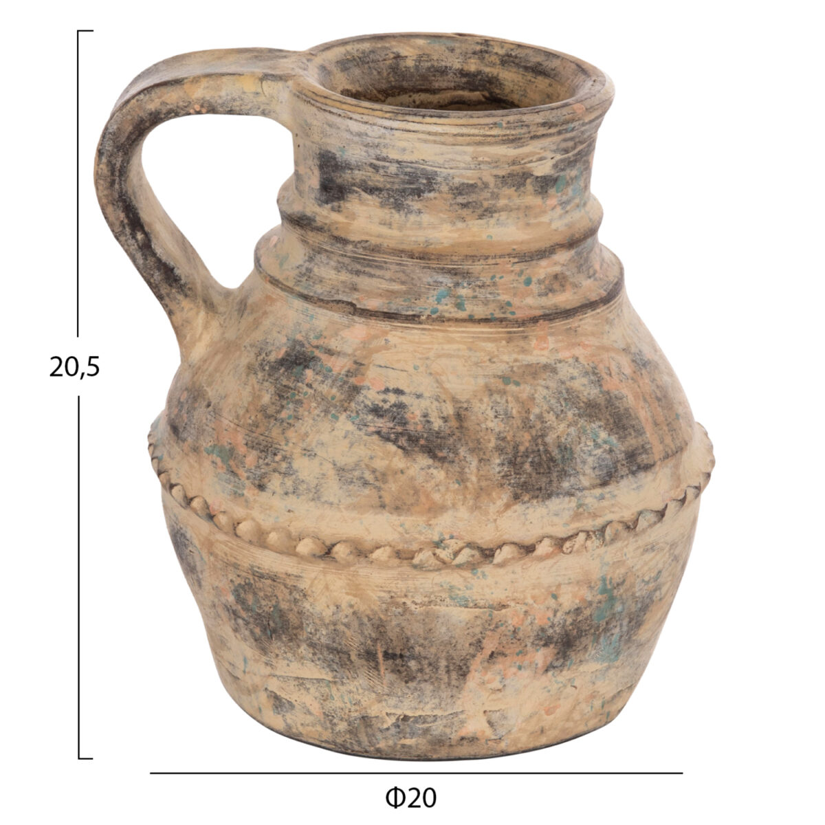 ΔΙΑΚΟΣΜΗΤΙΚΟ ΕΠΙΤΡΑΠΕΖΙΟ ΒΑΖΟ VERMO HM4397 ΤΕΡΑΚΟΤΑ ΣΕ ΚΡΕΜ Φ20x20.5Υεκ. - Image 2