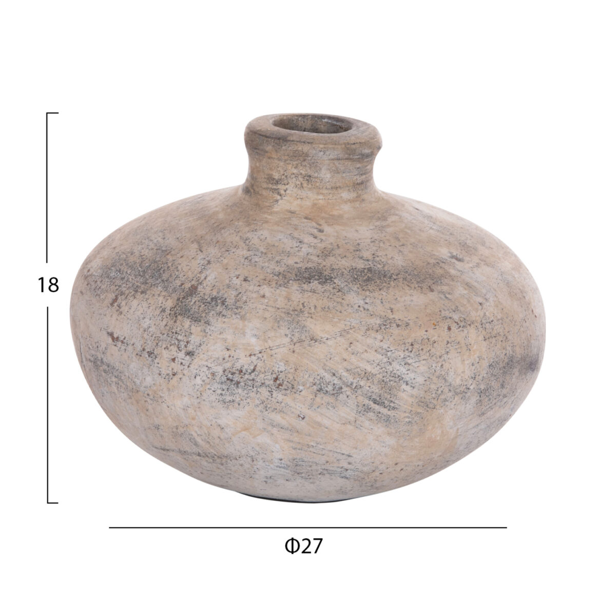 ΔΙΑΚΟΣΜΗΤΙΚΟ ΕΠΙΤΡΑΠΕΖΙΟ ΒΑΖΟ VERMO HM4400 ΤΕΡΑΚΟΤΑ ΣΕ ΕΚΡΟΥ Φ27x18Υεκ. - Image 2