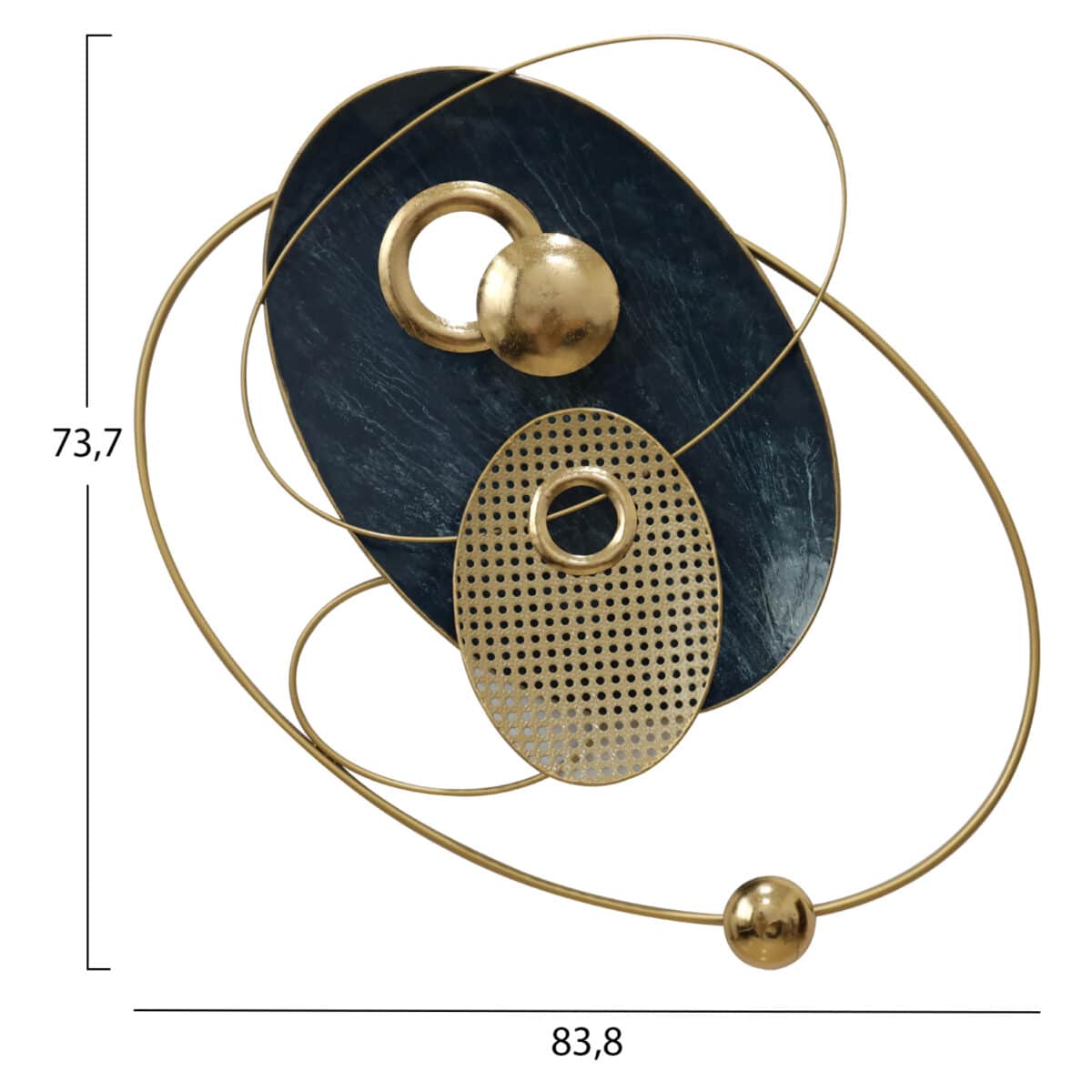 ΔΙΑΚΟΣΜΗΤΙΚΟ ΤΟΙΧΟΥ ΜΕΤΑΛΛΙΚΟ HM7550 83.8x73.7x10.2 - Image 2