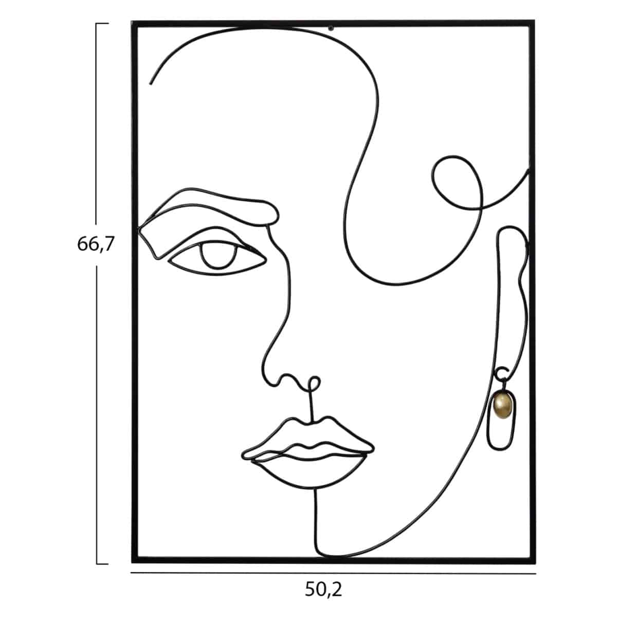 ΔΙΑΚΟΣΜΗΤΙΚΟ ΤΟΙΧΟΥ ΜΕΤΑΛΛΙΚΟ ΜΑΥΡΟ HM7549 50.2x66.7x3.2 - Image 2