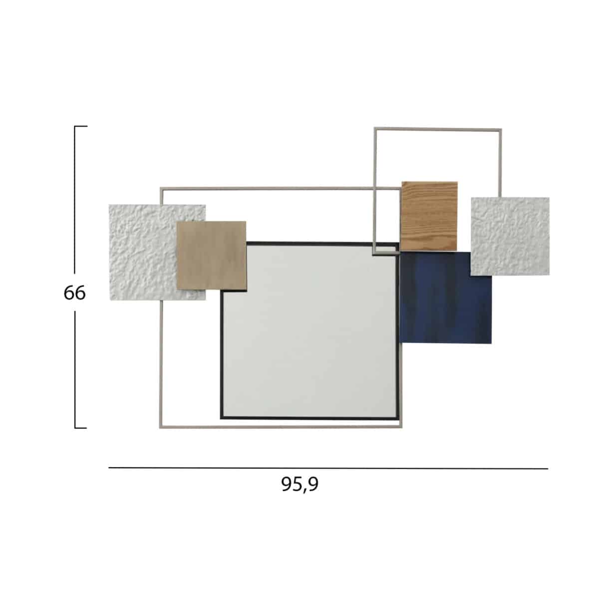 ΔΙΑΚΟΣΜΗΤΙΚΟ ΤΟΙΧΟΥ ΜΕΤΑΛΛΙΚΟ ΜΕ ΚΑΘΡΕΠΤΗ HM7560 95.9x5.7x66 εκ. - Image 2