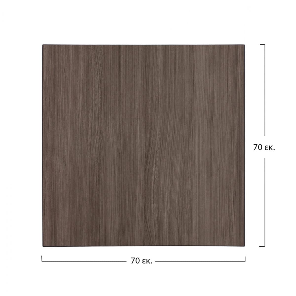 ΕΠΙΦΑΝΕΙΑ ΤΡΑΠΕΖΙΟΥ ΑΠΟ MDF 70Χ70 εκ. HM8438.01 ΣΤΑΧΤΙ ΜΑΥΡΟ - Image 2