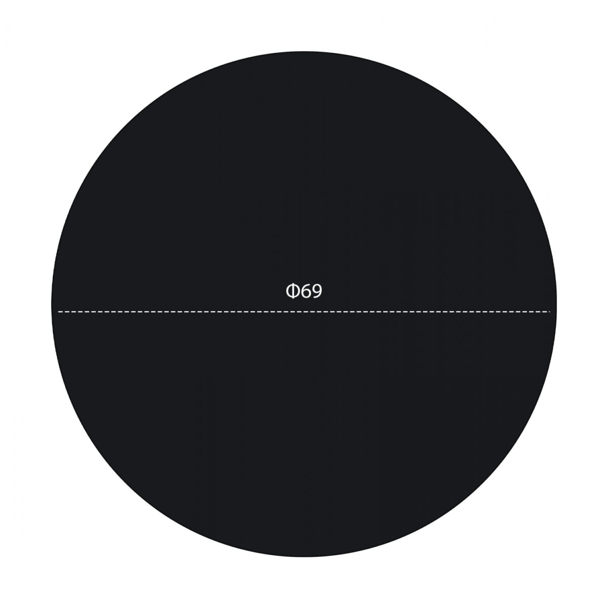 ΕΠΙΦΑΝΕΙΑ ΤΡΑΠΕΖΙΟΥ HPL HM5842.01 ΜΑΥΡΗ Φ69 εκ. ΠΑΧΟΥΣ 12mm. - Image 2