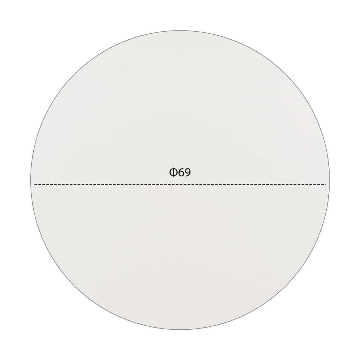 ΕΠΙΦΑΝΕΙΑ ΤΡΑΠΕΖΙΟΥ HPL HM5842.02 ΛΕΥΚΗ Φ69 εκ. ΠΑΧΟΥΣ 12mm. - Image 2