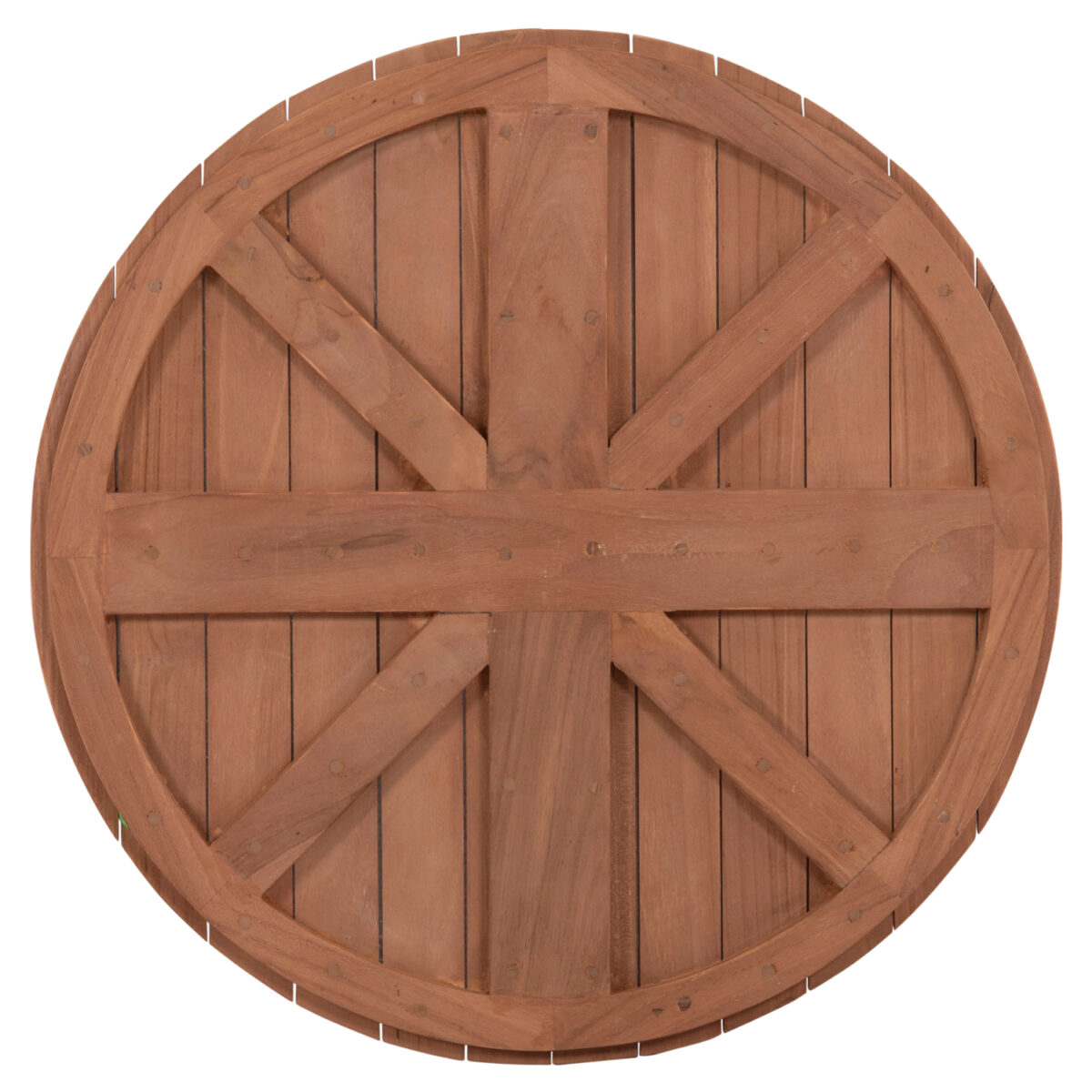 ΕΠΙΦΑΝΕΙΑ ΤΡΑΠΕΖΙΟΥ ΣΤΡΟΓΓΥΛΗ HM18132 ΞΥΛΟ TEAK--ΦΥΣΙΚΟ Φ60x4(πάχος)εκ. - Image 7