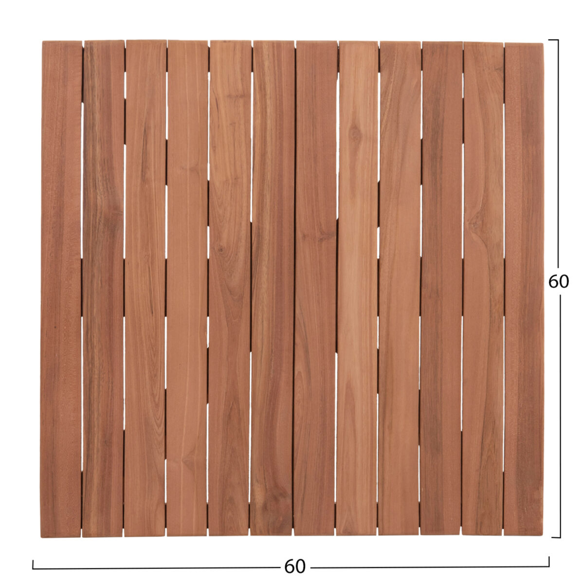 ΕΠΙΦΑΝΕΙΑ ΤΡΑΠΕΖΙΟΥ ΤΕΤΡΑΓΩΝΗ HM18135 ΞΥΛΟ TEAK--ΦΥΣΙΚΟ 60x60x4(πάχος)εκ. - Image 2