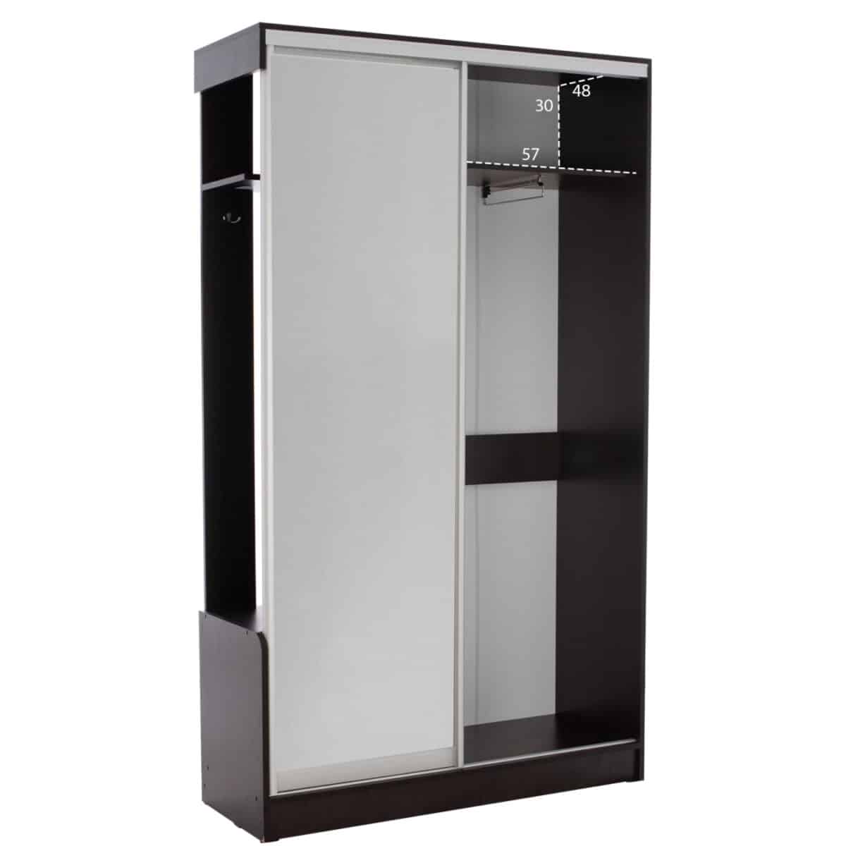 ΕΠΙΠΛΟ ΕΙΣΟΔΟΥ ΜΕ ΣΥΡΟΜΕΝΗ ΝΤΟΥΛΑΠΑ Κ ΚΑΘΡΕΦΤΗ DULCE WENGE HM2424.02 118X45X210Yεκ. - Image 3